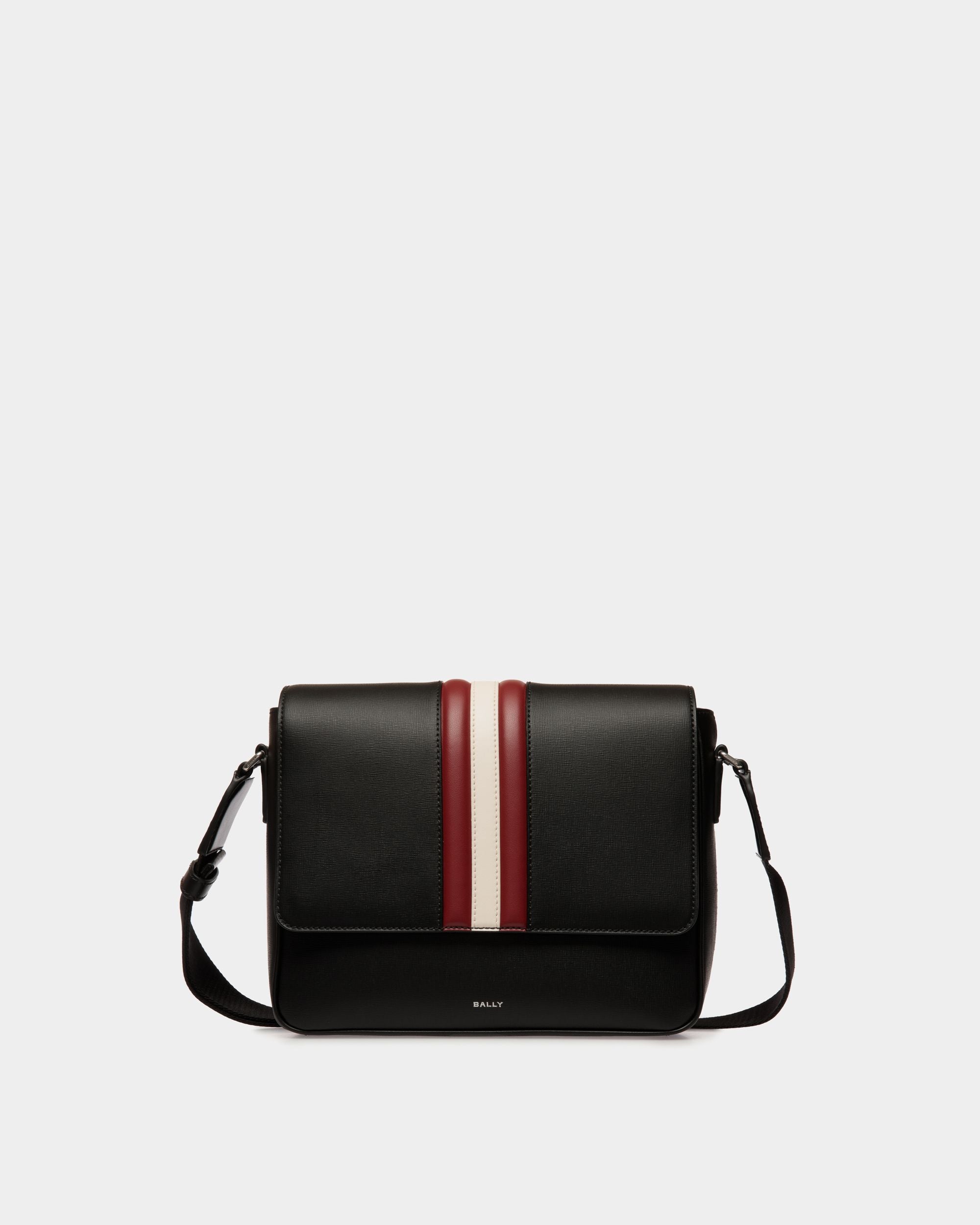Mythos Crossbody Bag in Black Recycled Leather - Men's - Bally - 01