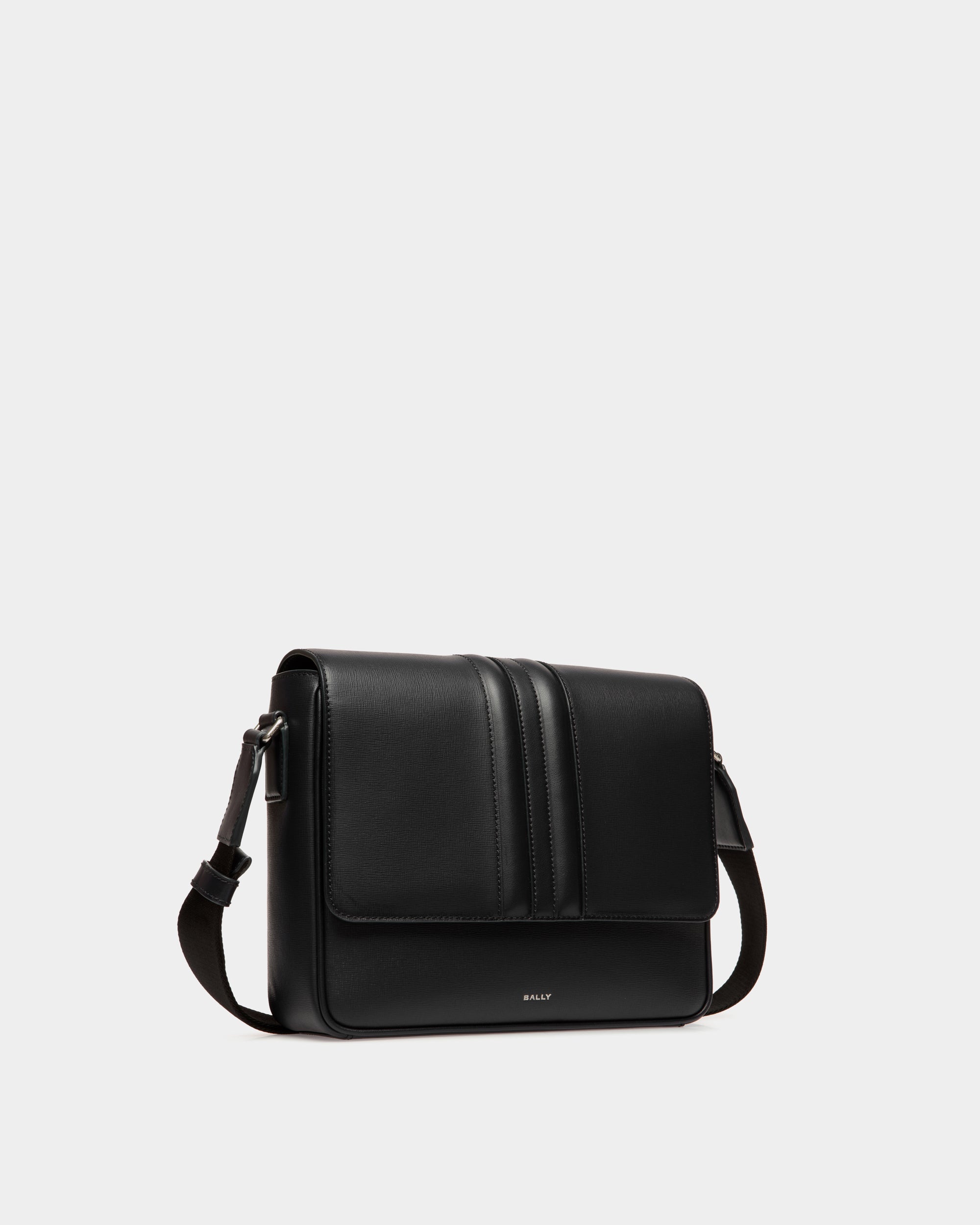 Mythos Crossbody Bag in Black Recycled Leather - Men's - Bally - 04