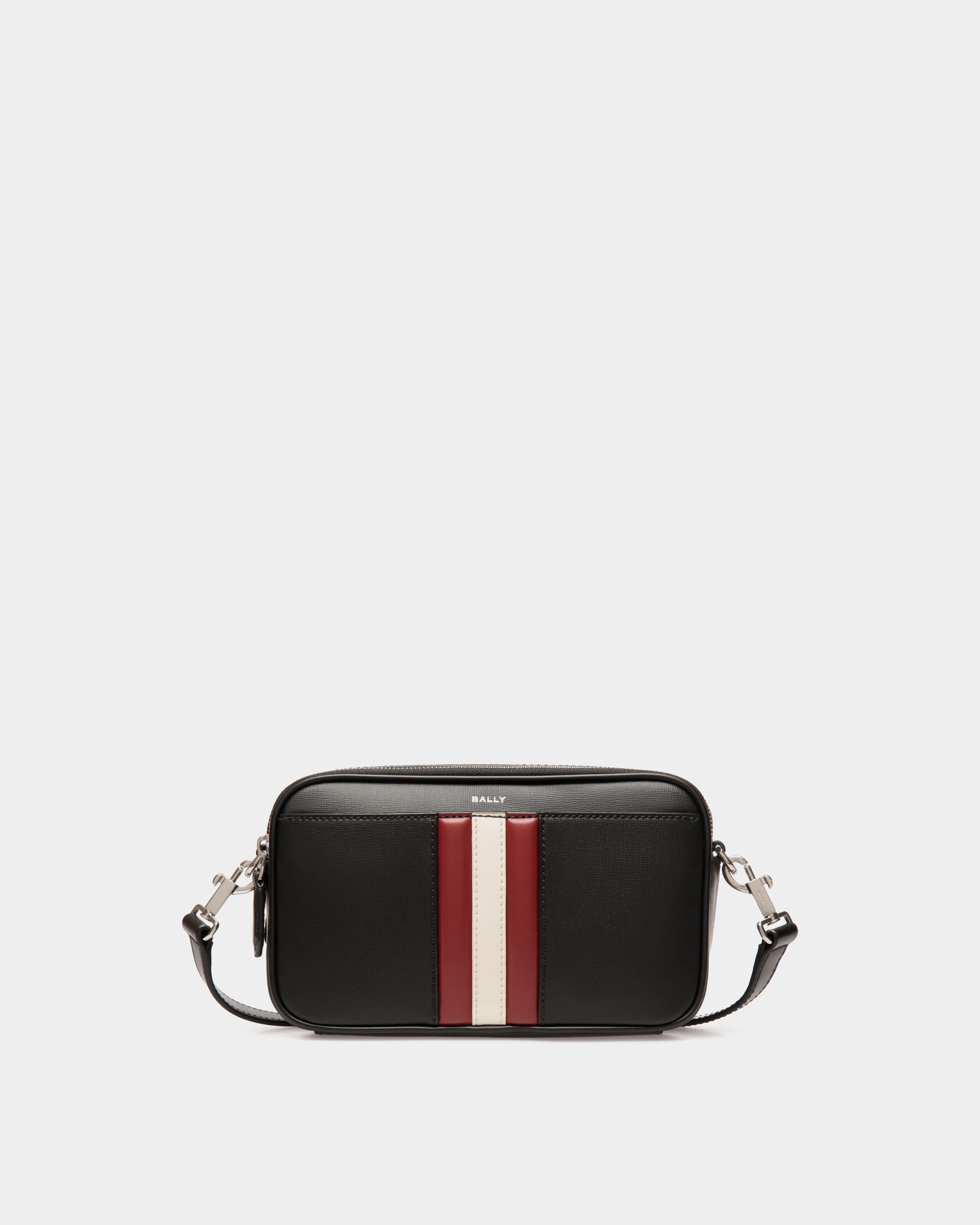 Mythos Crossbody Bag in Black Recycled Leather - Men's - Bally - 01