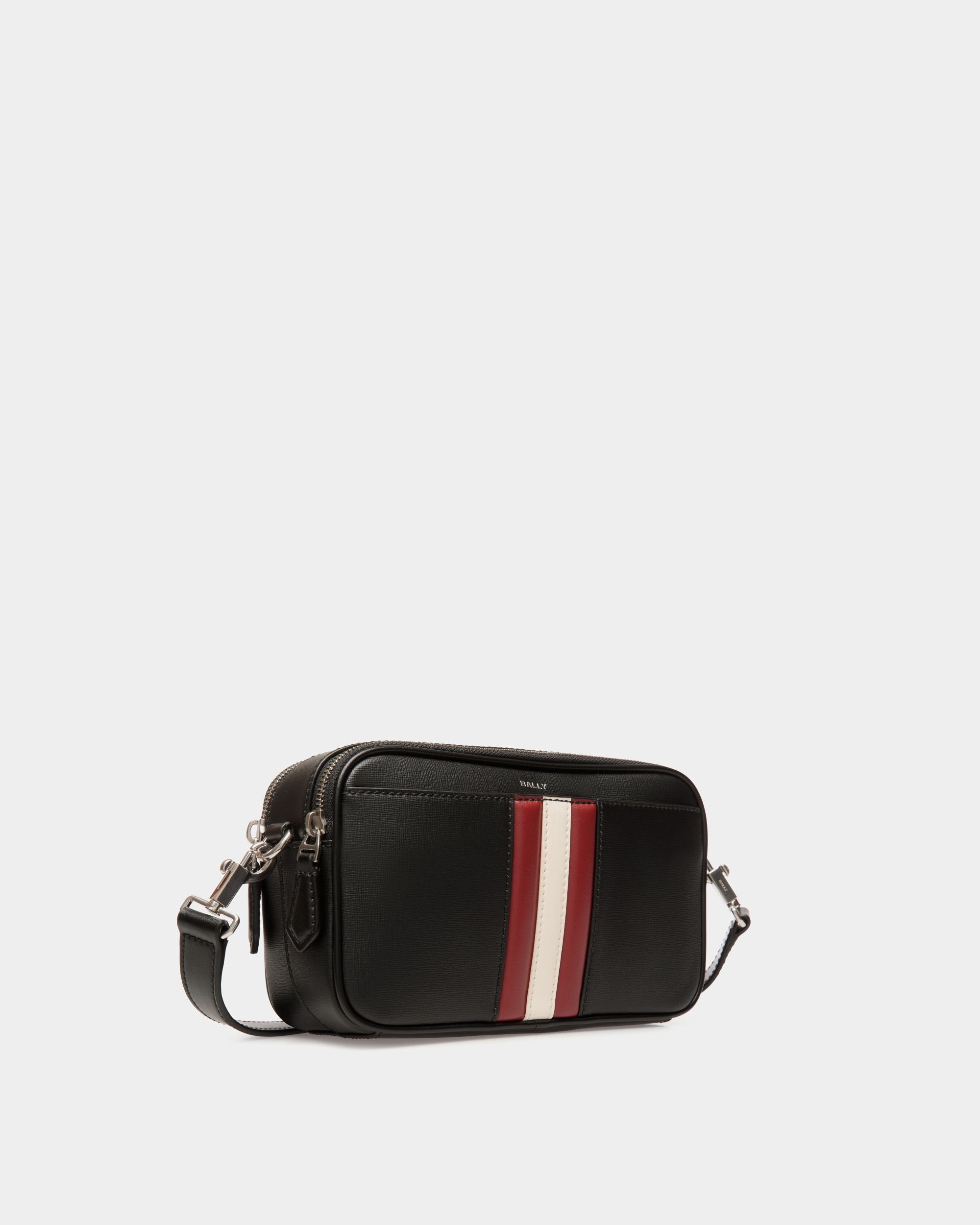 Mythos Crossbody Bag in Black Recycled Leather - Men's - Bally - 04