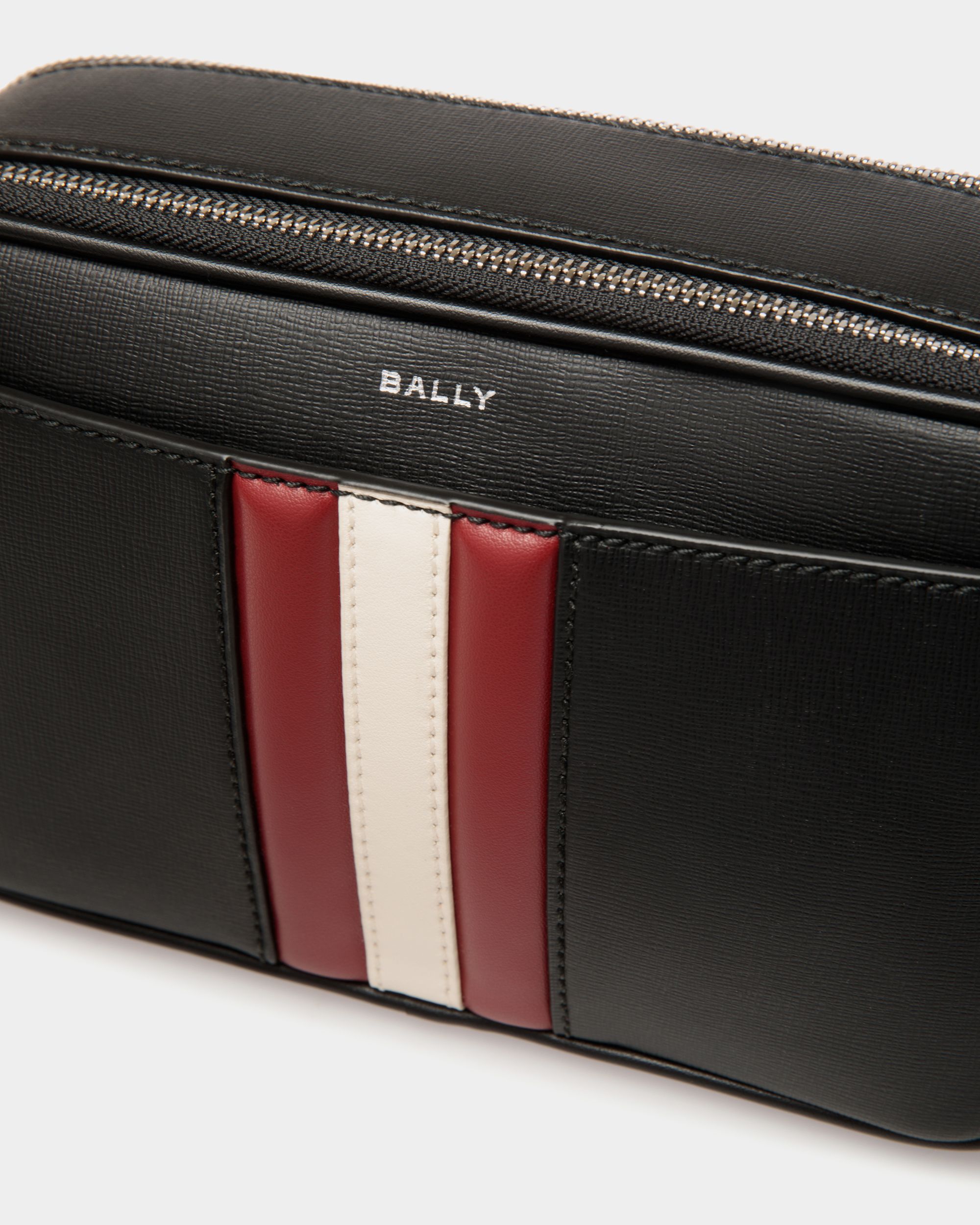 Mythos Crossbody Bag in Black Recycled Leather - Men's - Bally - 06