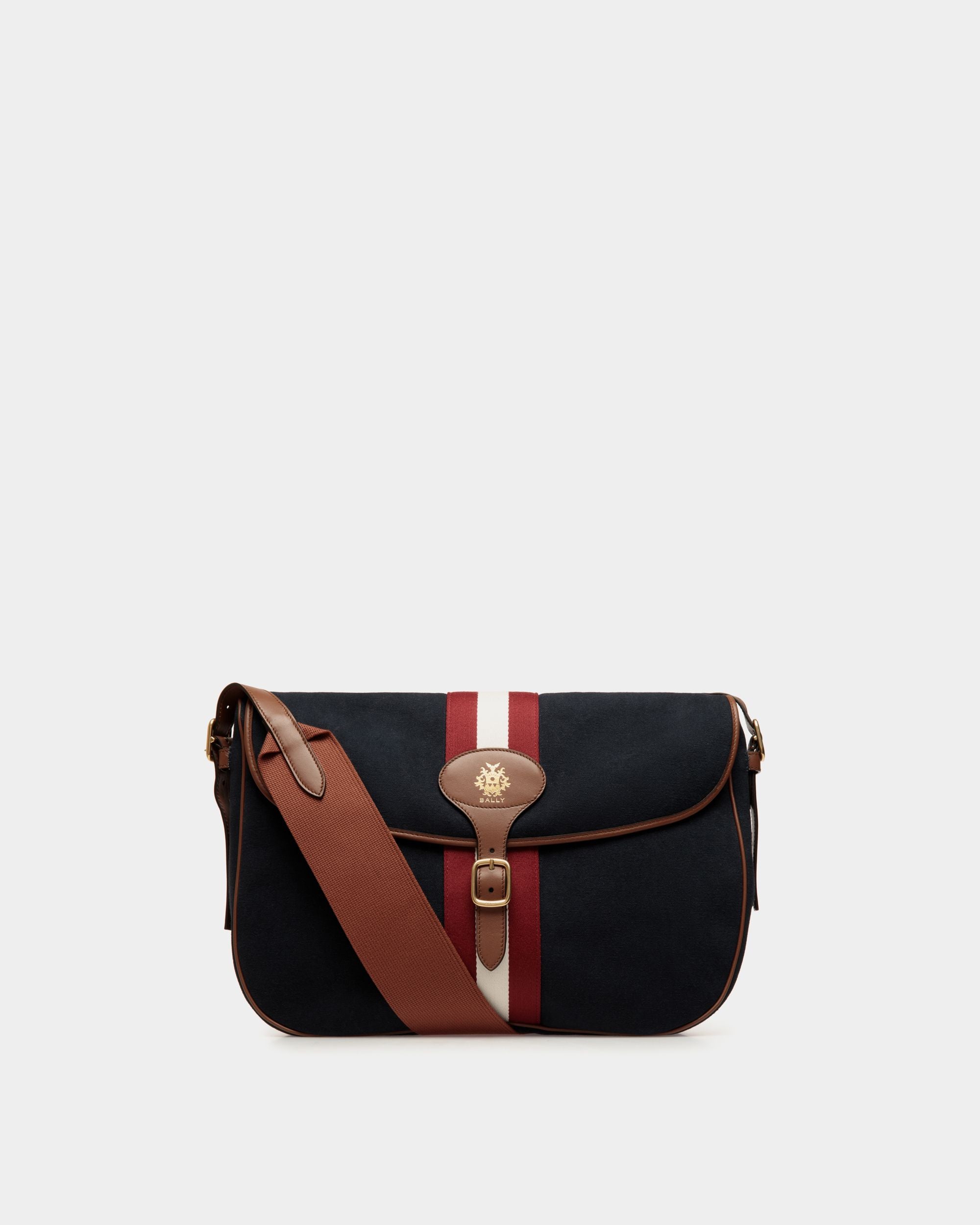 Beckett Umhängetasche Aus Baumwollcanvas In Navy Blue - Uomo - Bally - 01