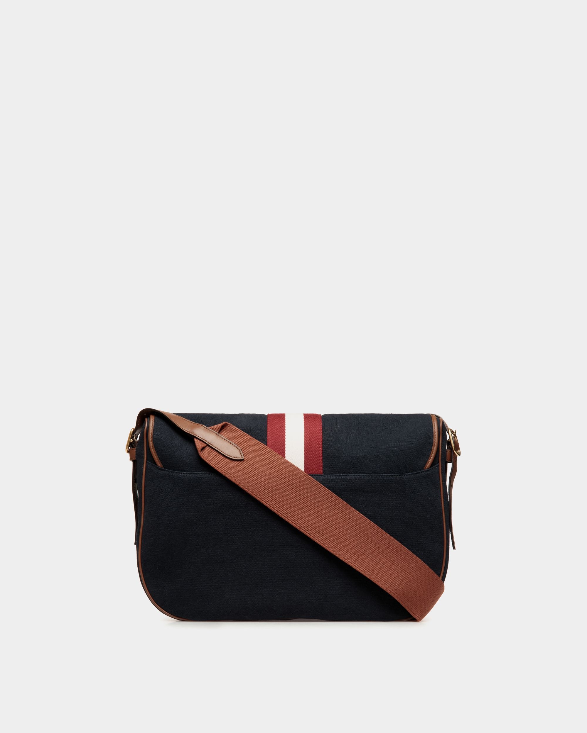 Borsa A Tracolla Beckett In Tela Di Cotone Navy Blue - Uomo - Bally - 03
