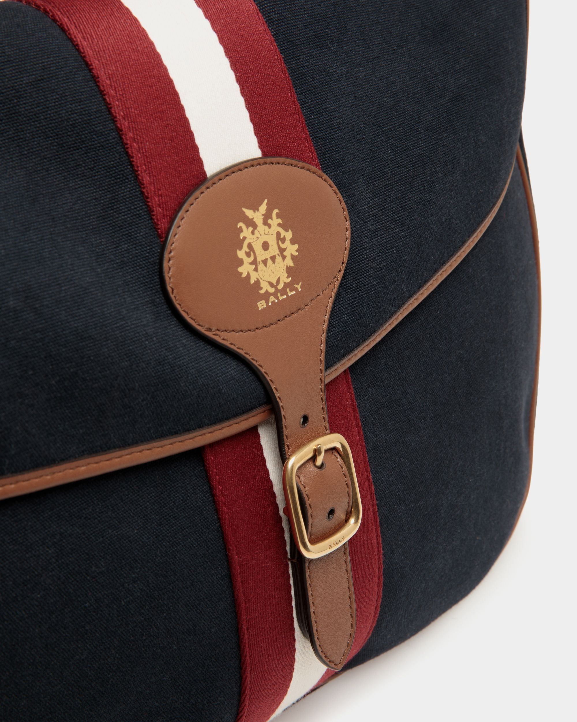 Beckett Umhängetasche Aus Baumwollcanvas In Navy Blue - Homme - Bally - 06