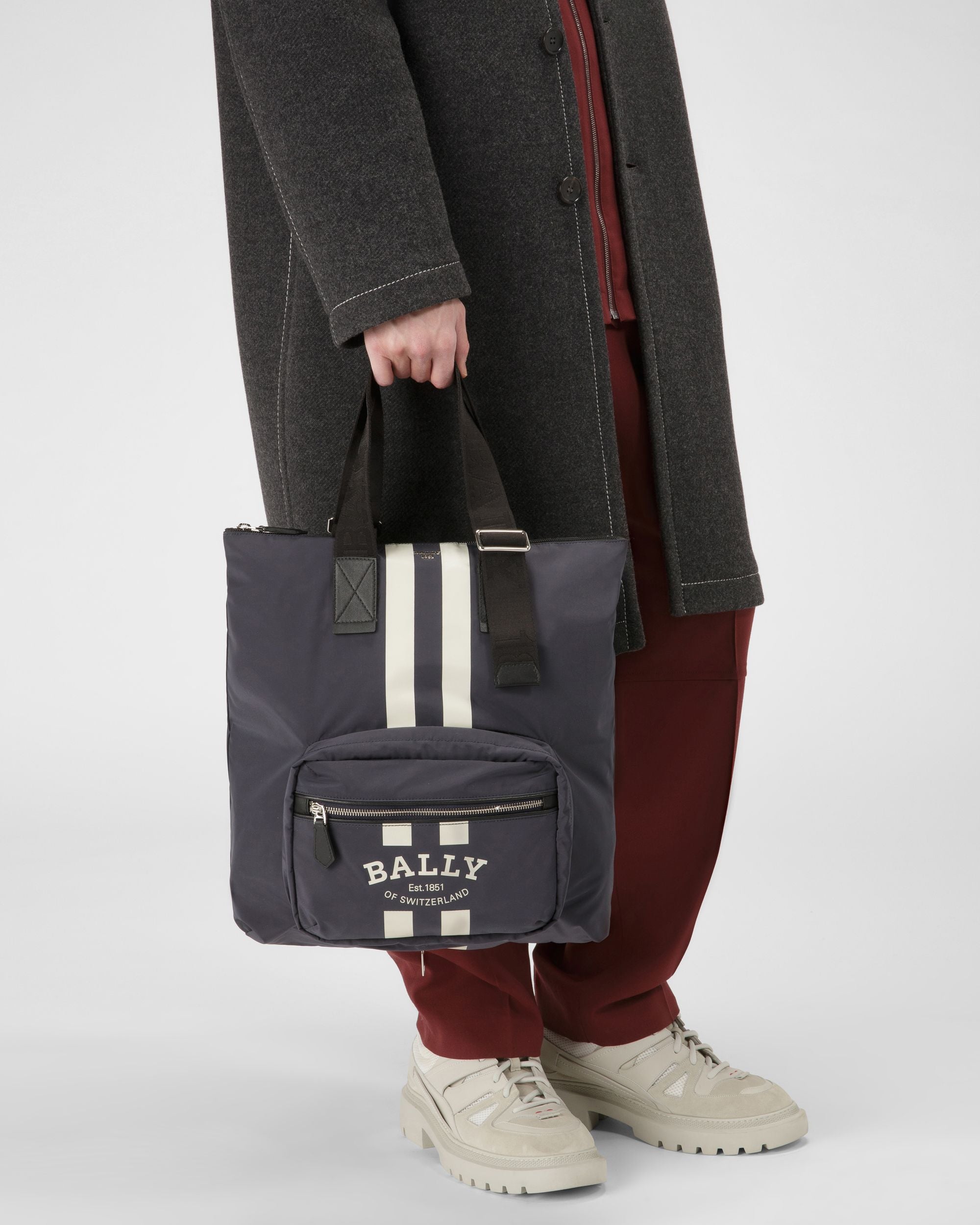 Fallie Cabas En Nylon Bleu Marine - Homme - Bally - 01