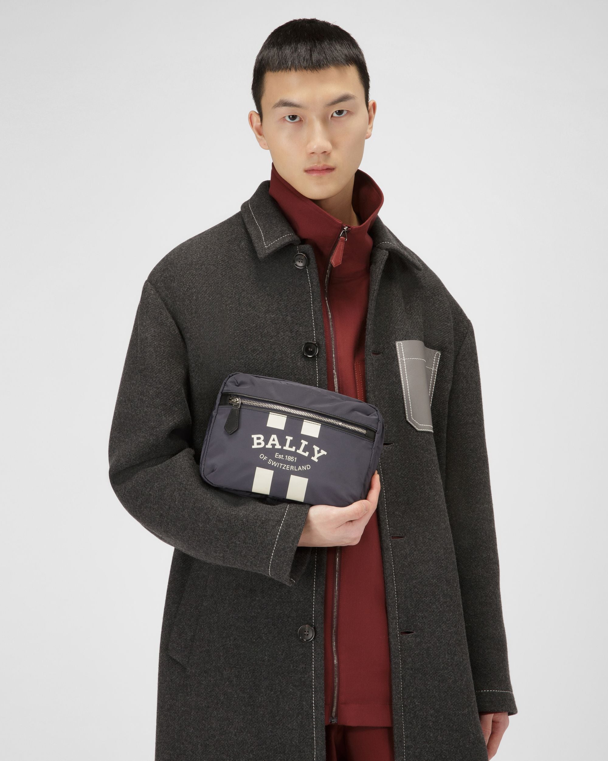 Fallie Cabas En Nylon Bleu Marine - Homme - Bally - 02