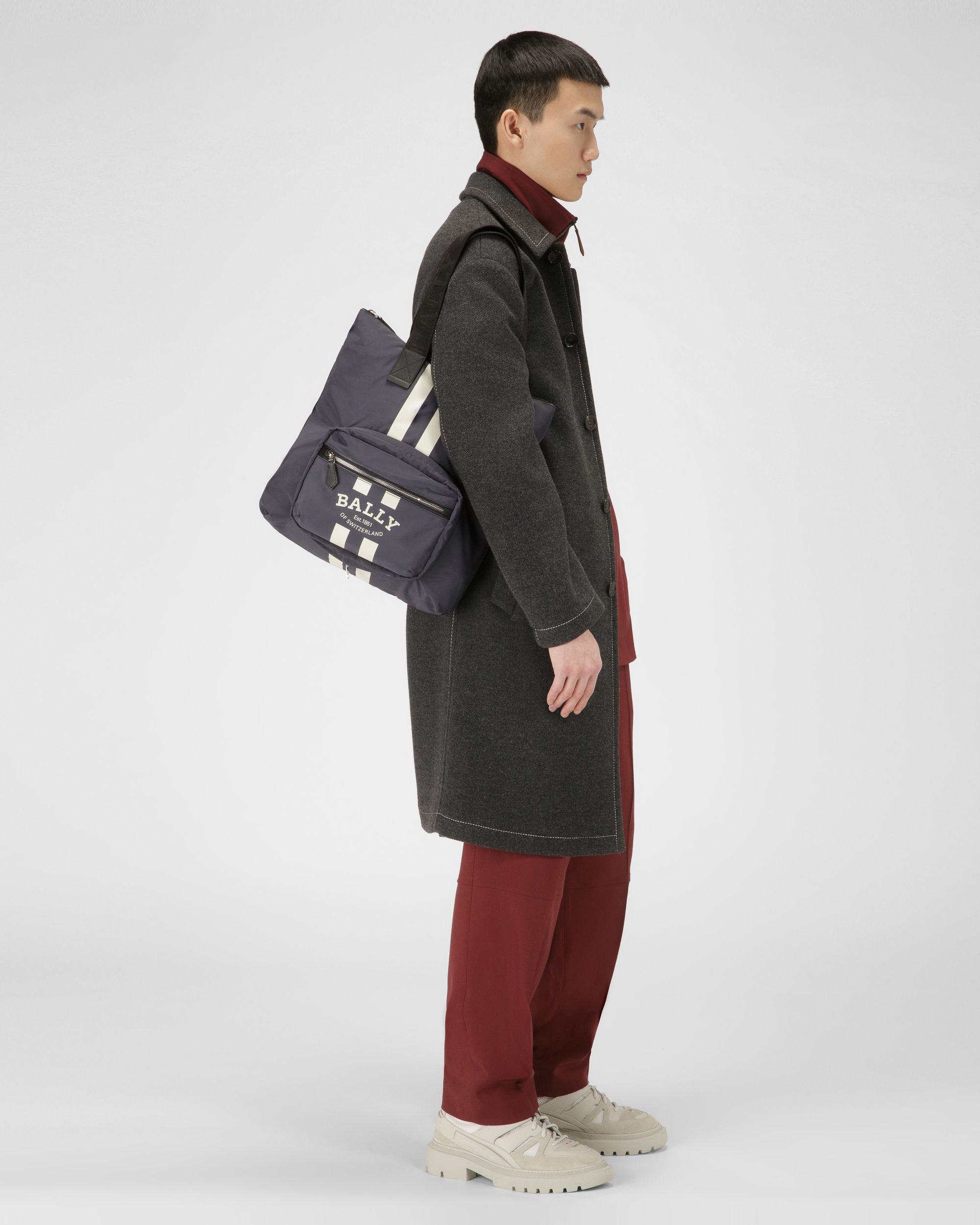 Fallie Cabas En Nylon Bleu Marine - Homme - Bally - 03
