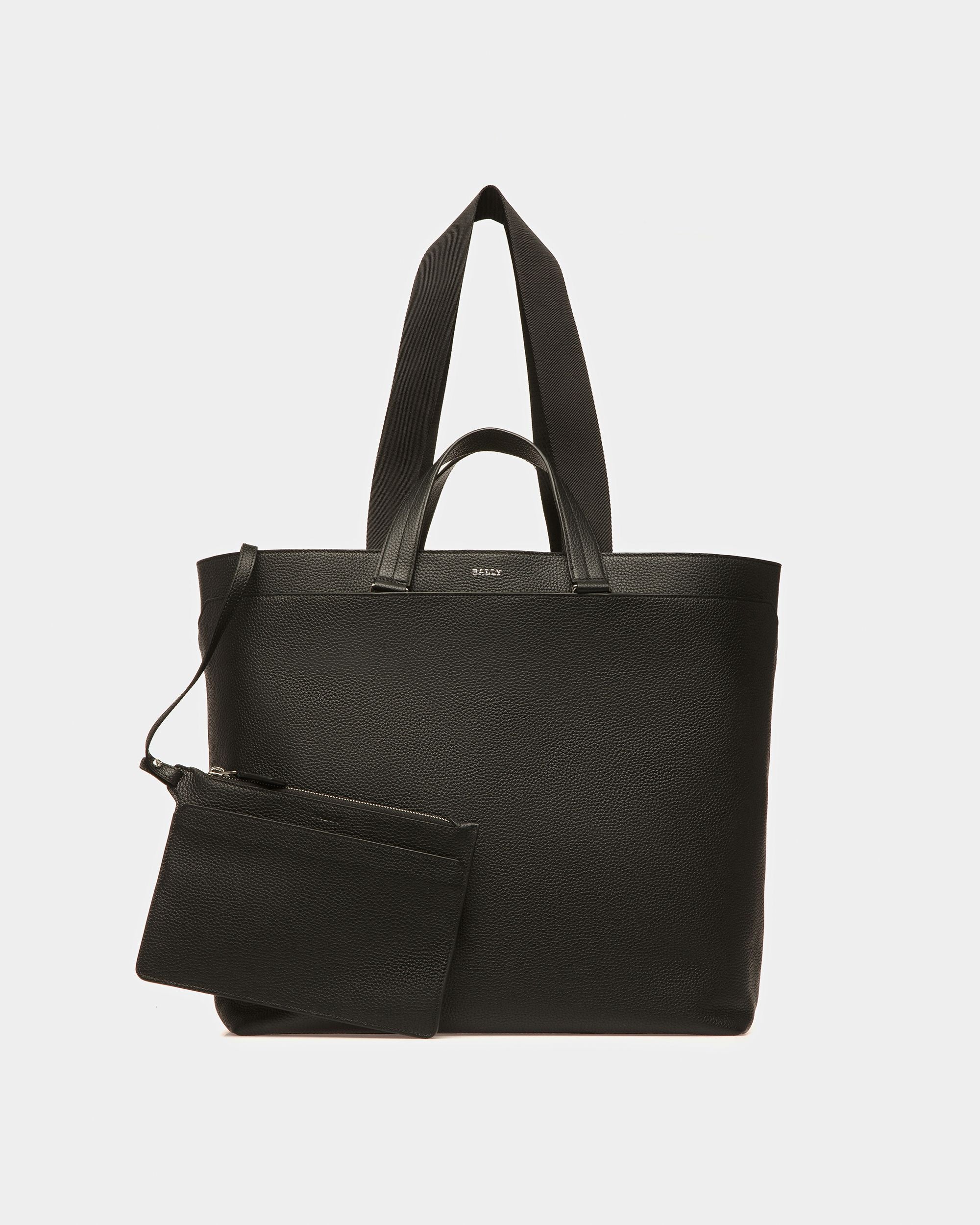 Havid Tote Bag In Pelle Nera E Grigio Chiaro - Uomo - Bally - 06