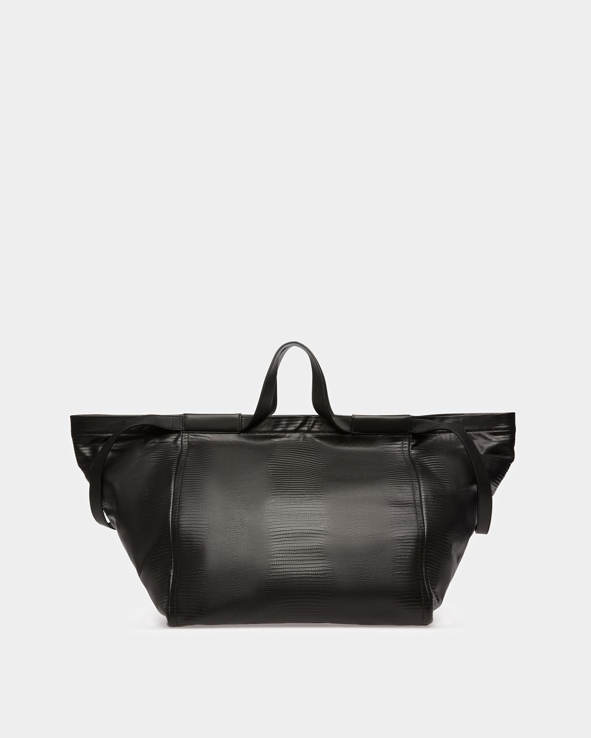 Billboard Fourre-tout En Cuir Noir Et Ruthénium - Homme - Bally - 02