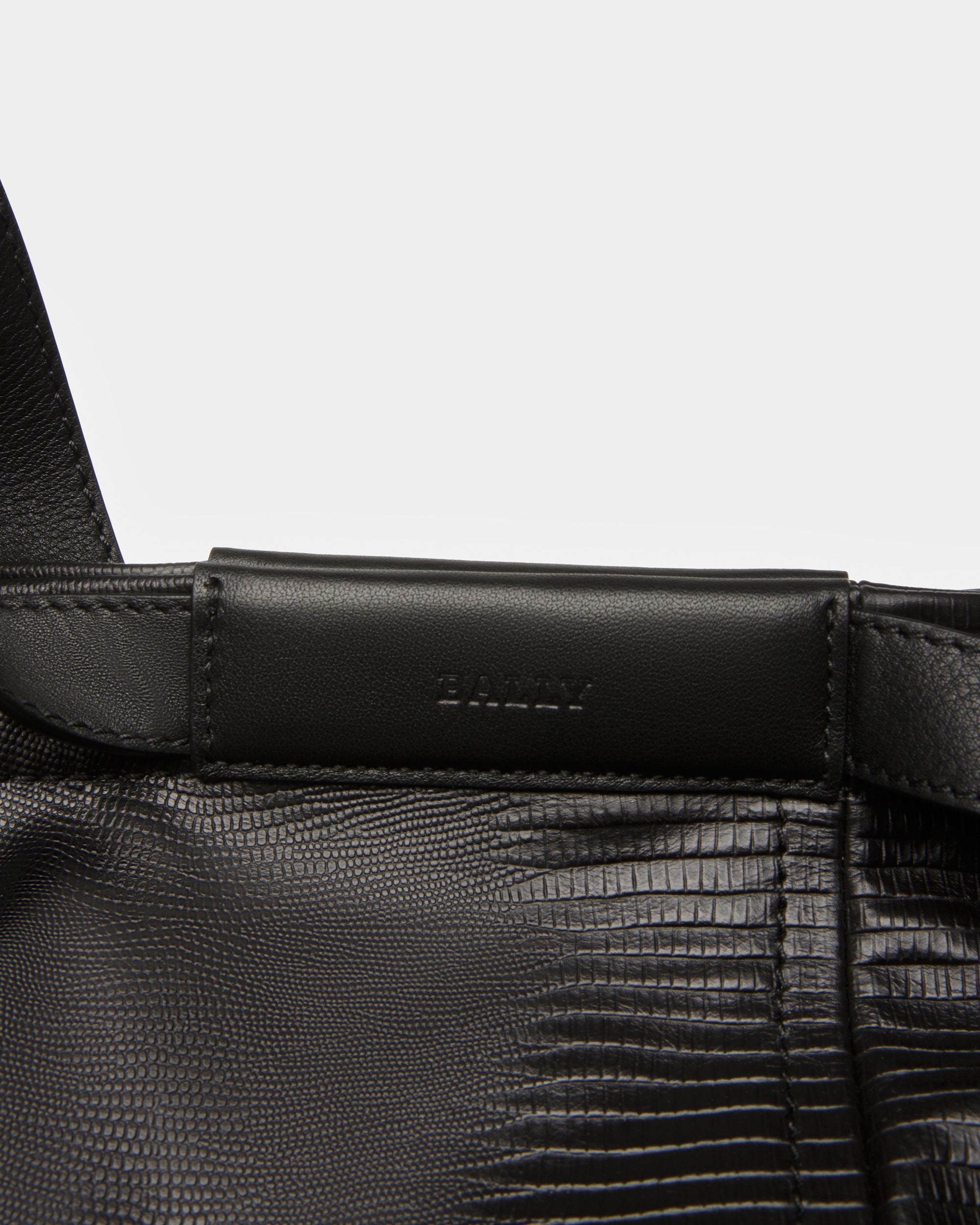 Billboard Fourre-tout En Cuir Noir Et Ruthénium - Homme - Bally - 04
