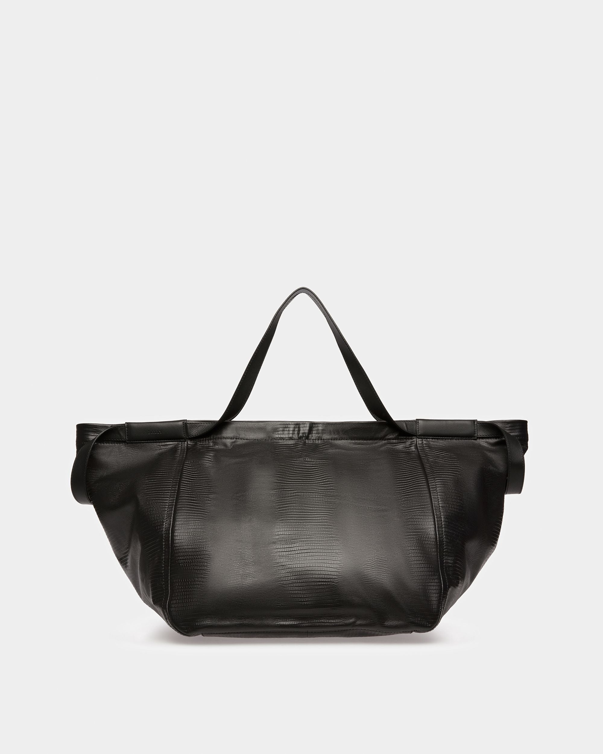 Billboard Fourre-tout En Cuir Noir Et Ruthénium - Homme - Bally - 05