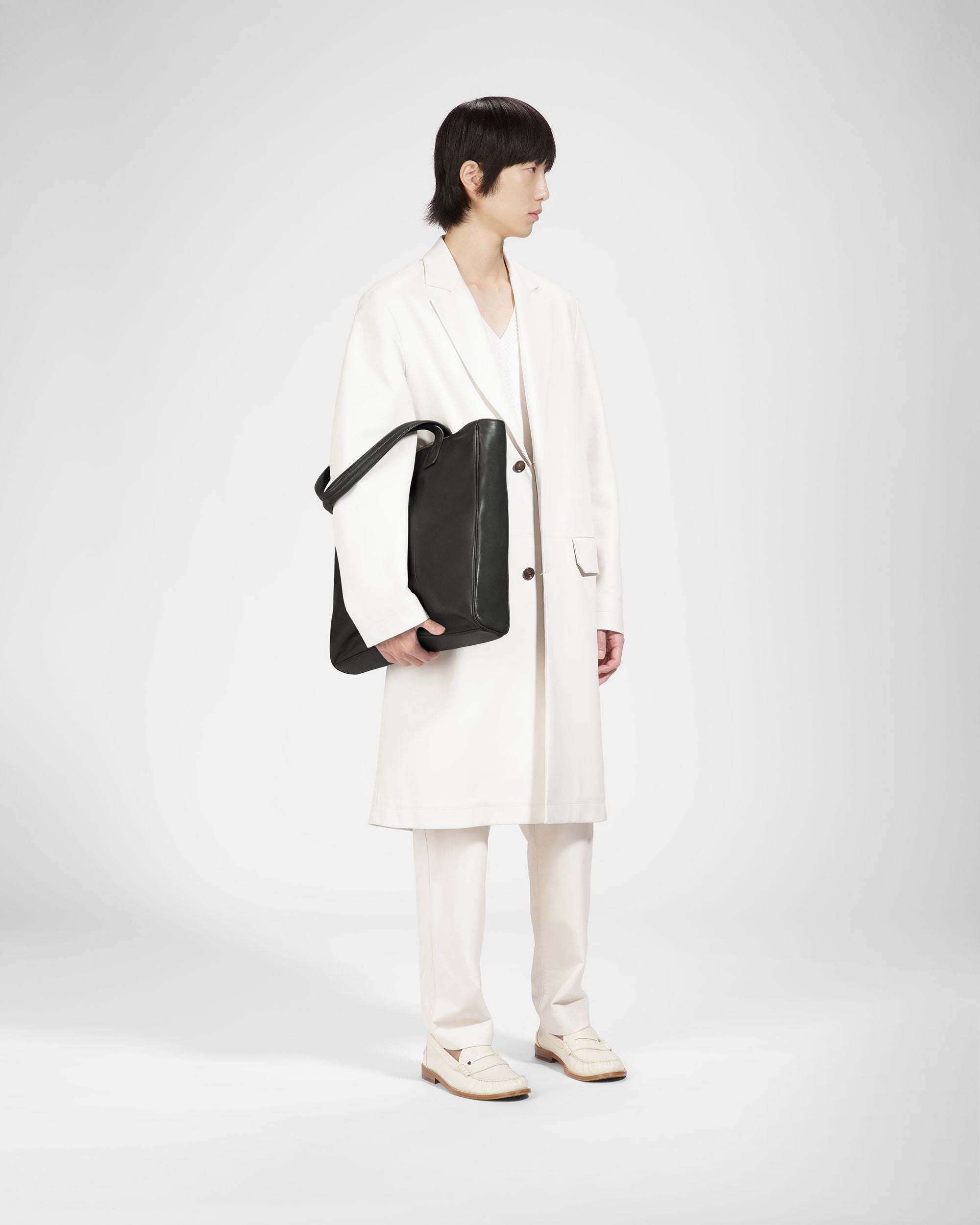Arienn Tote Bag In Pelle Nera - Uomo - Bally - 06