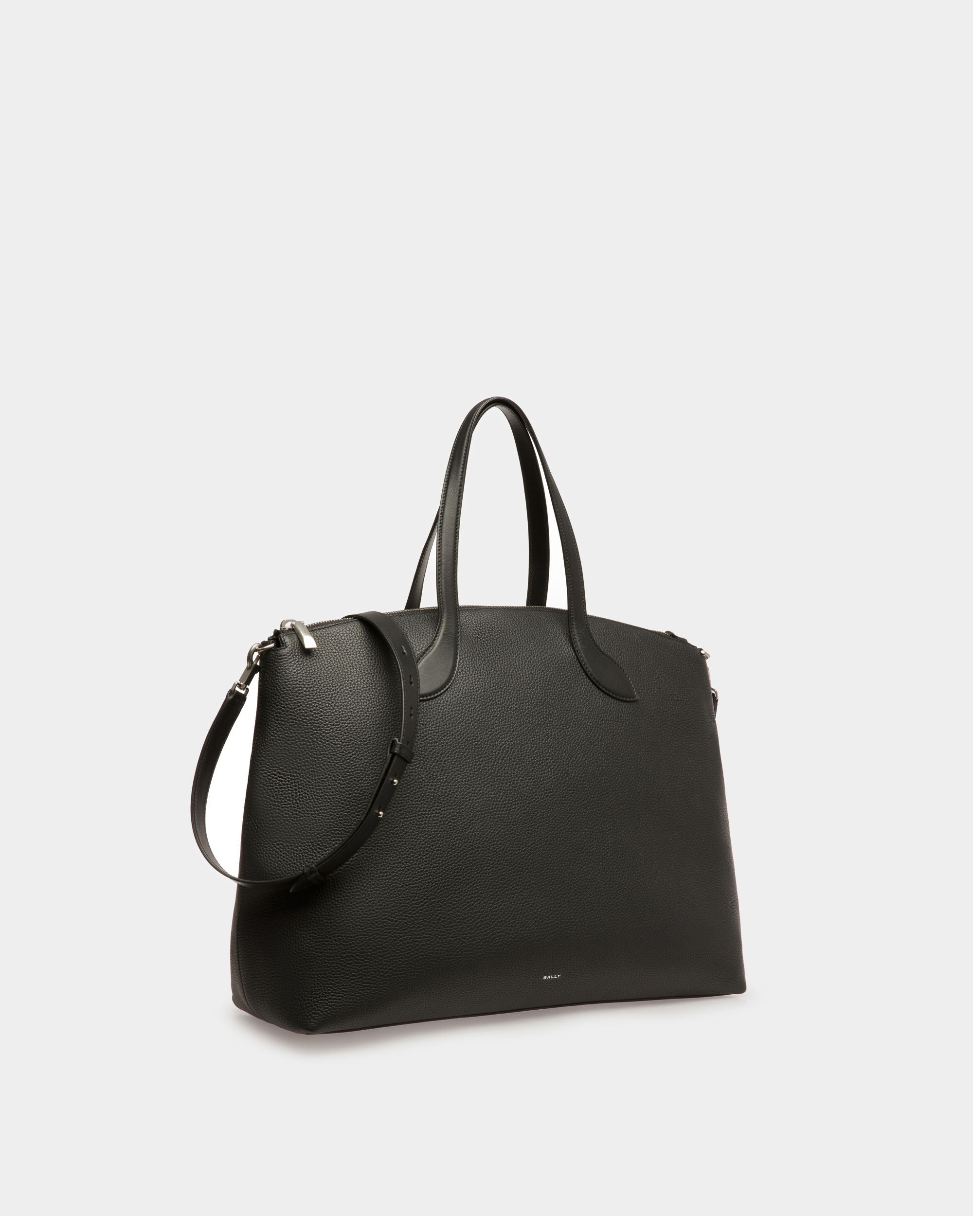 Tote Bag Lago In Pelle Nera - Uomo - Bally - 03