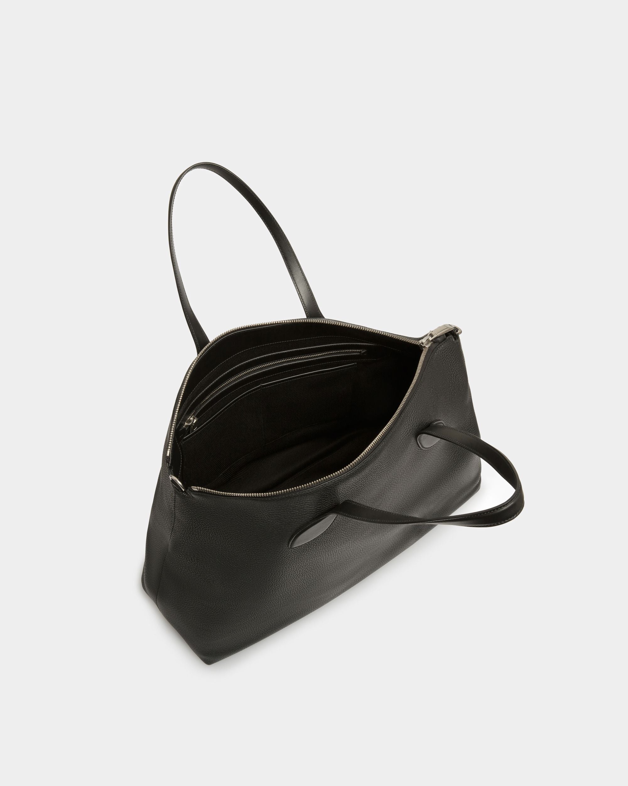 Tote Bag Lago In Pelle Nera - Uomo - Bally - 04