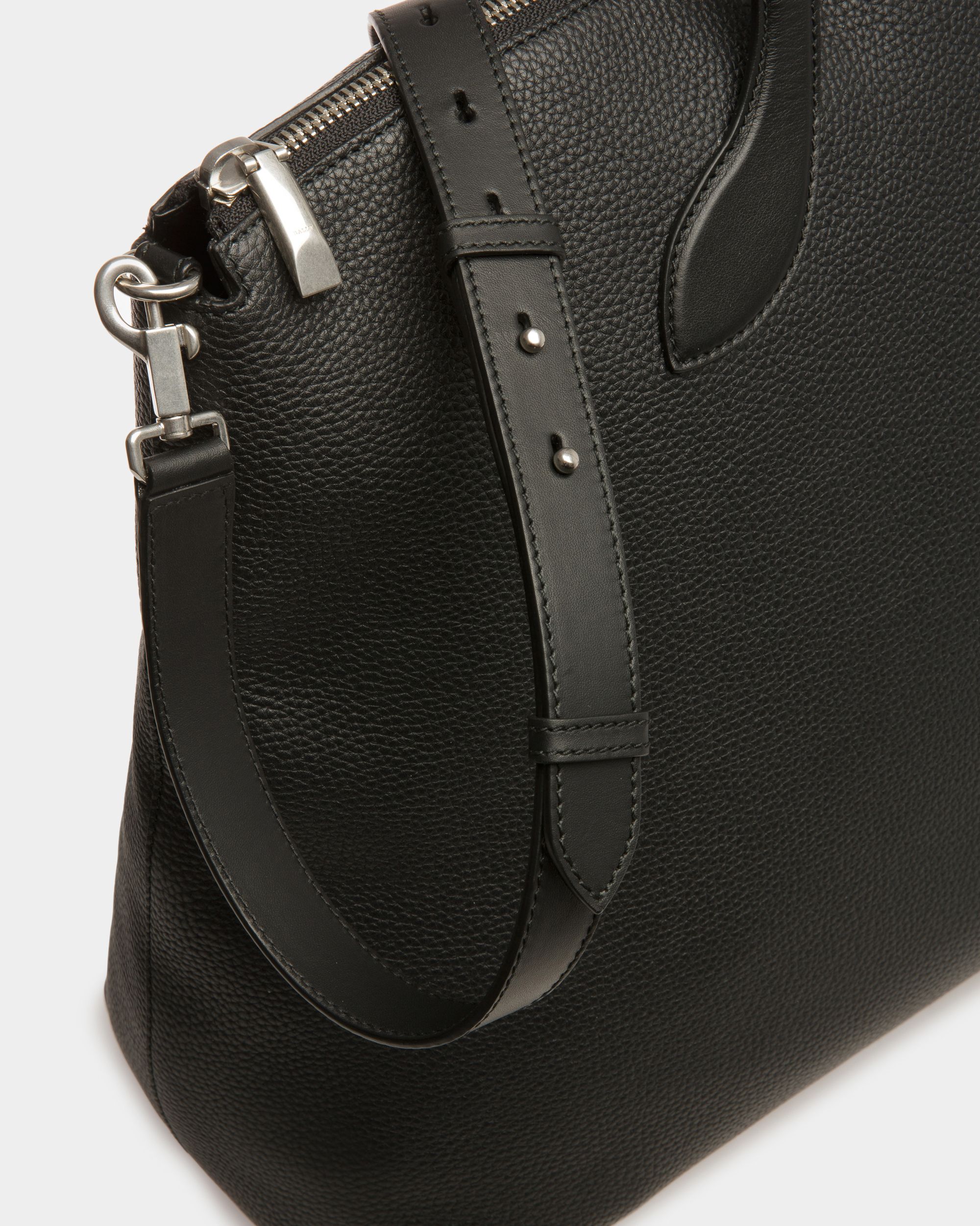 Tote Bag Lago In Pelle Nera - Uomo - Bally - 05