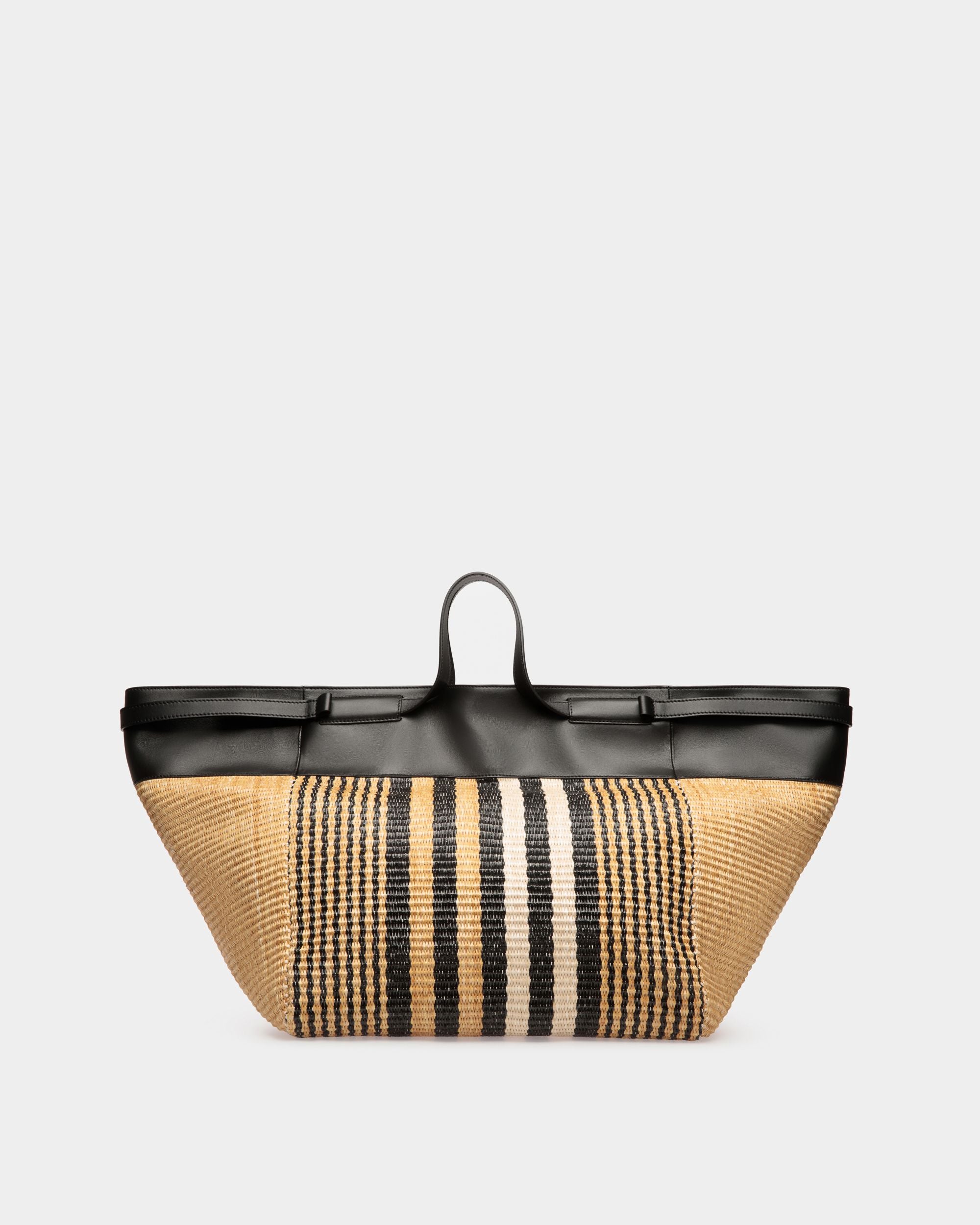 Cabas Billboard En Tissu Naturel Et Noir - Homme - Bally - 02