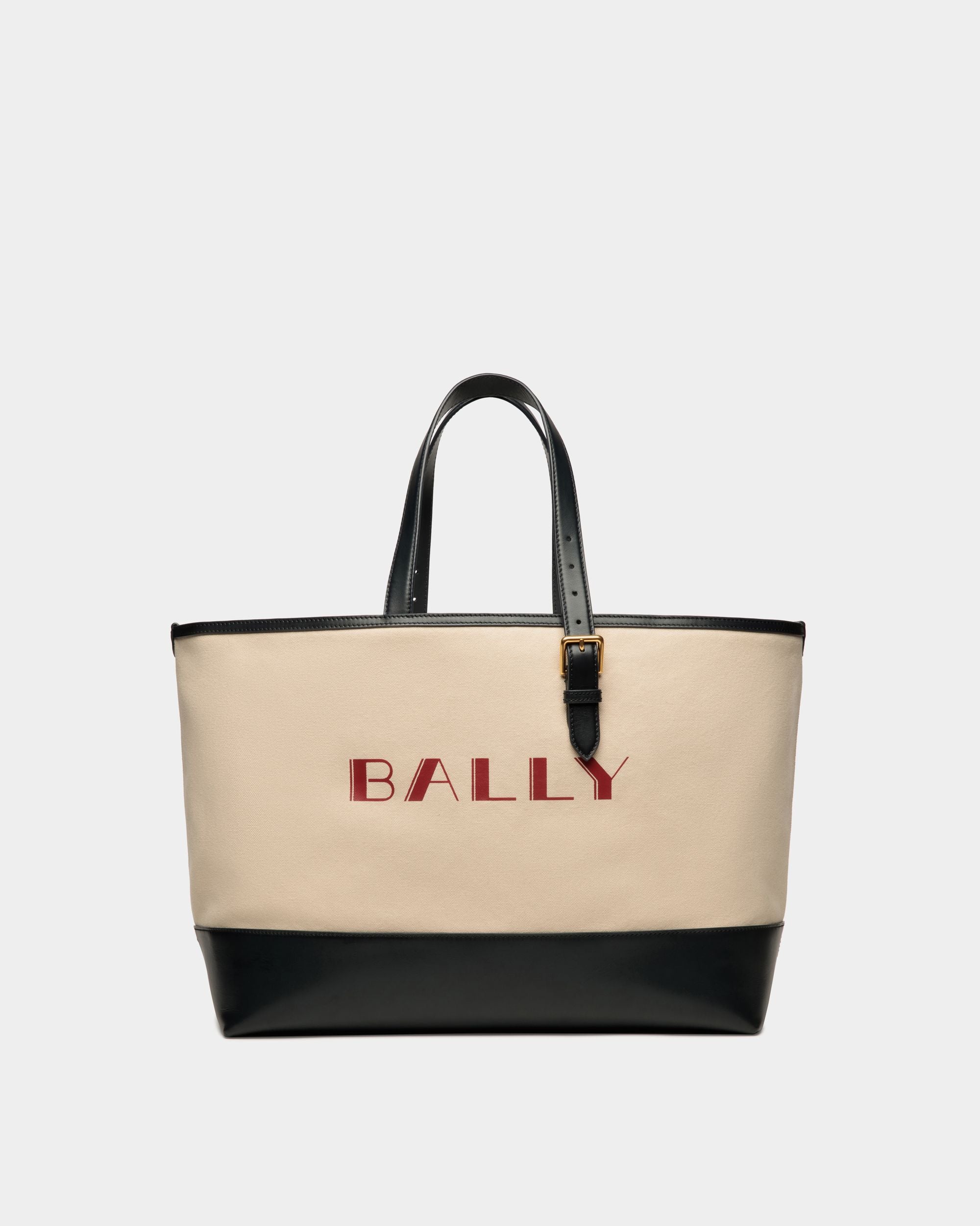 Summer Capsule Tragetasche Aus Canvas Und Leder In Natur Und Marineblau - Herren - Bally - 01