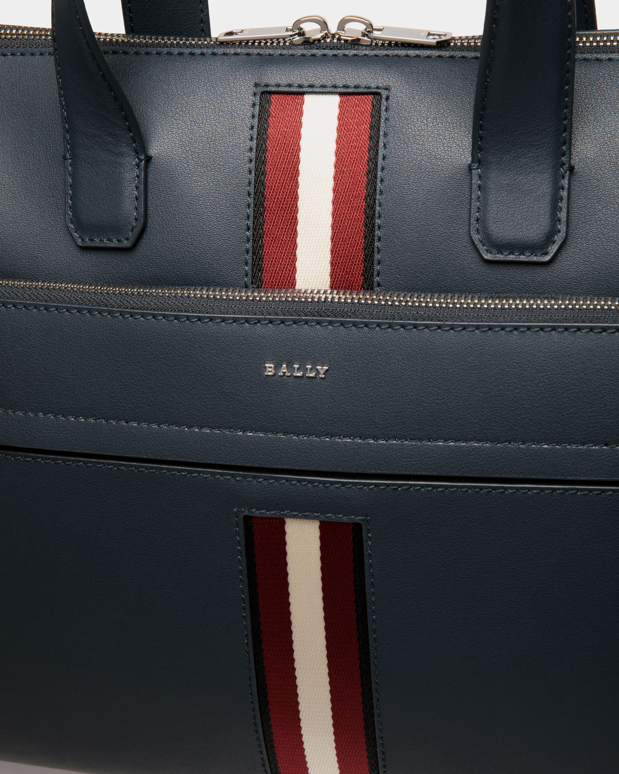 Brief Case In Blue  Leather - Herren - Bally - 05