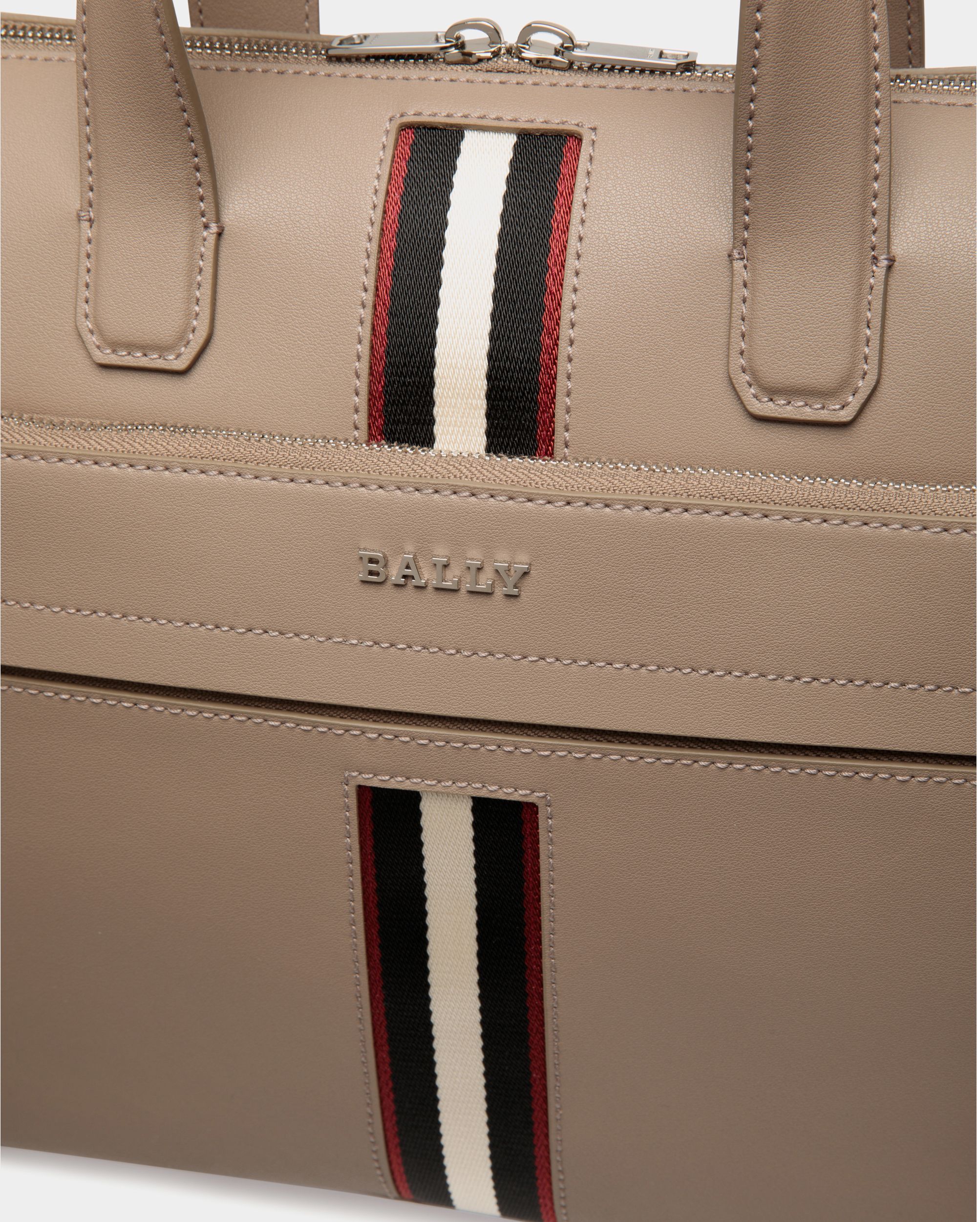 Business Bag In Grey Leather - Herren - Bally - 05