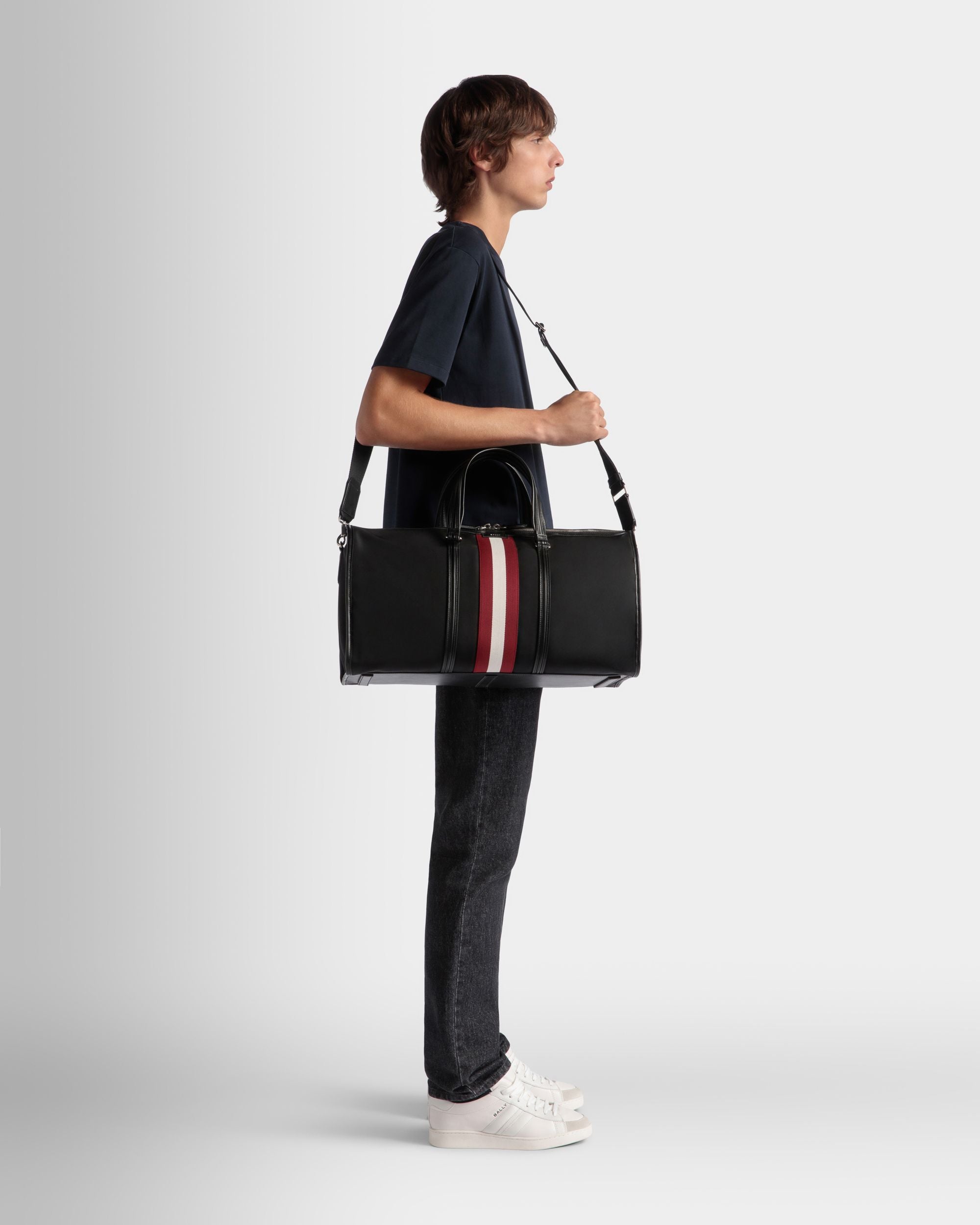 Borsa Weekender Code In Nylon Nero - Uomo - Bally - 02