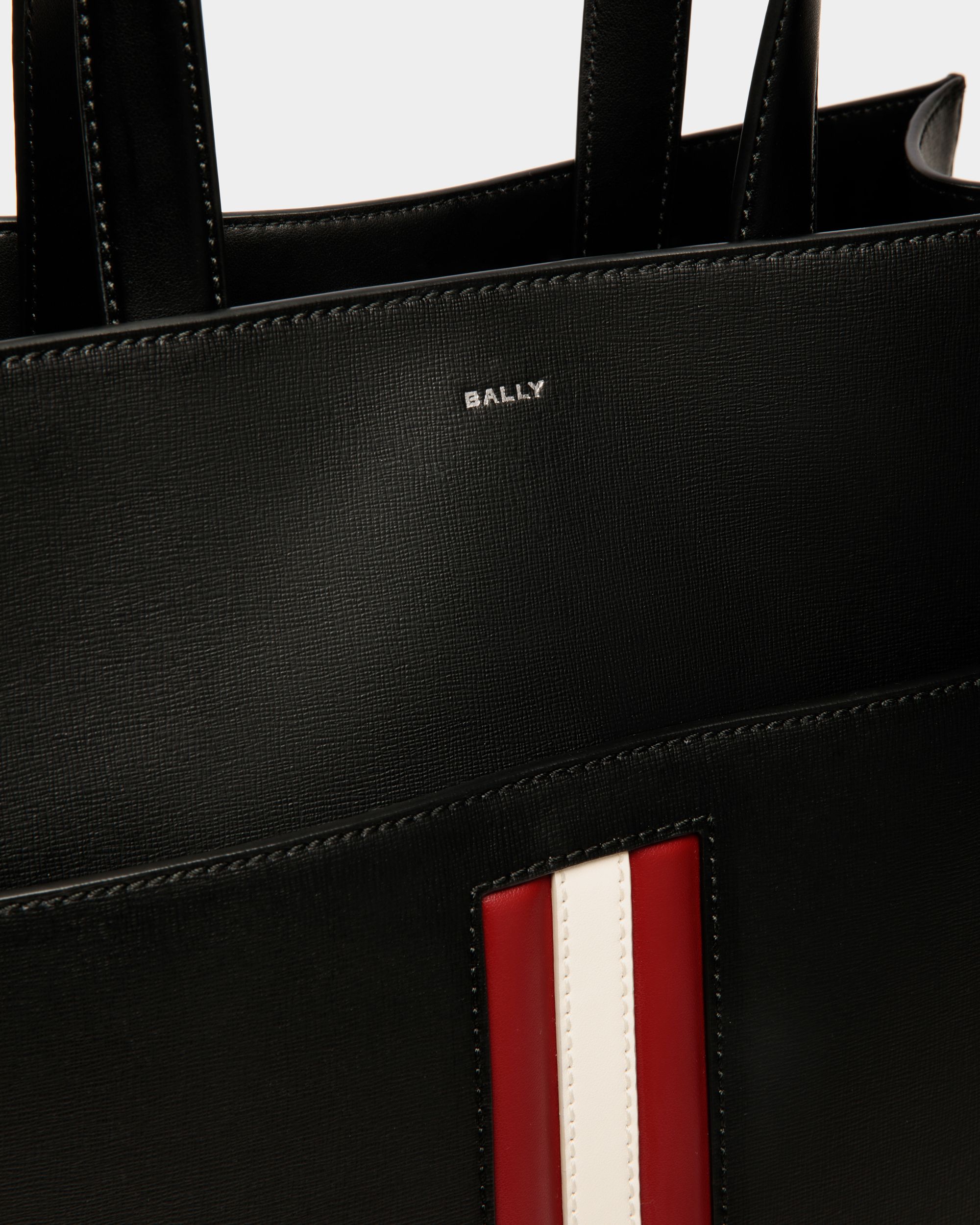 Mythos Tote In Black Recycled Leather - Men's - Bally - 04