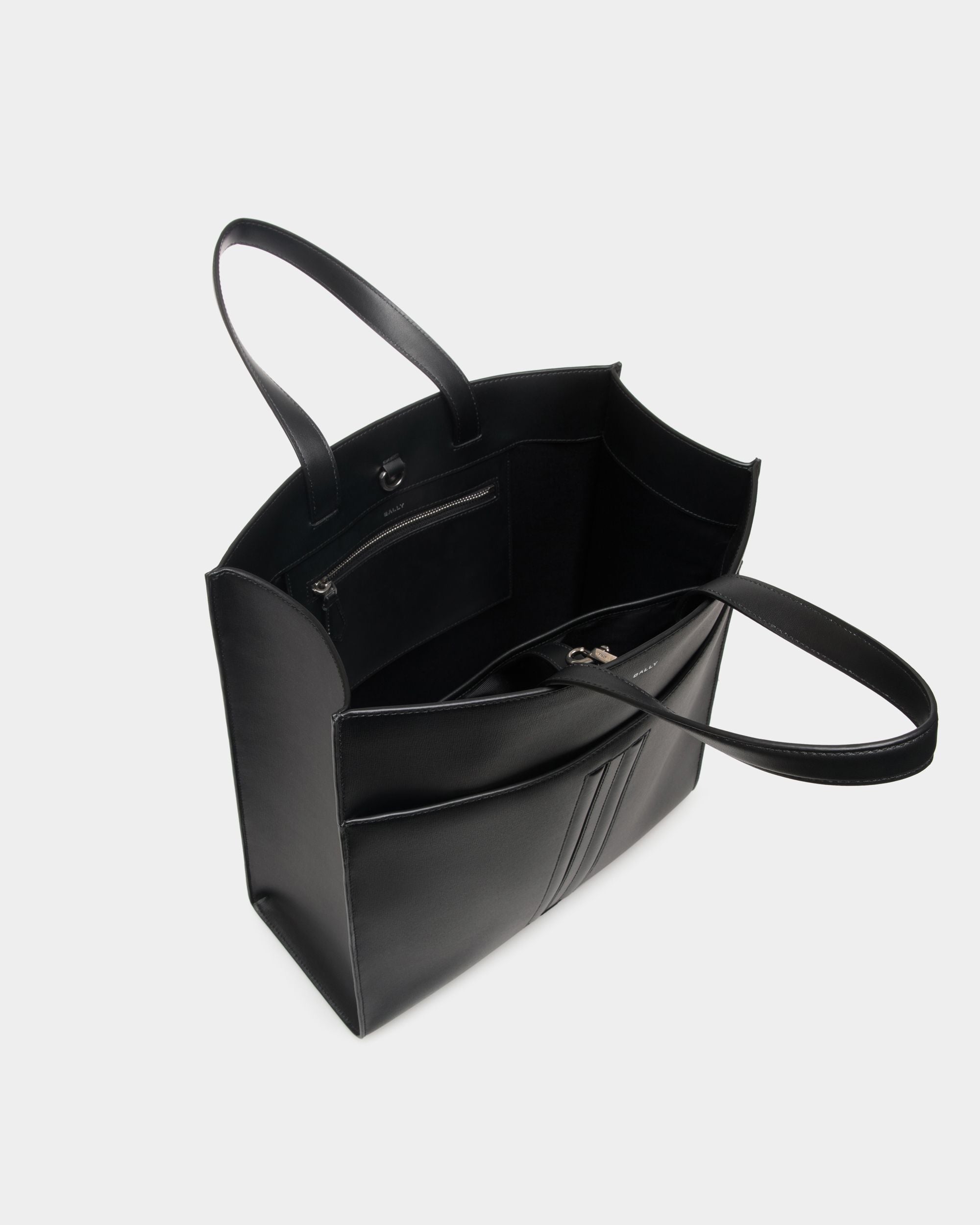 Tote Bag Mythos In Pelle Riciclata Nera - Uomo - Bally - 04
