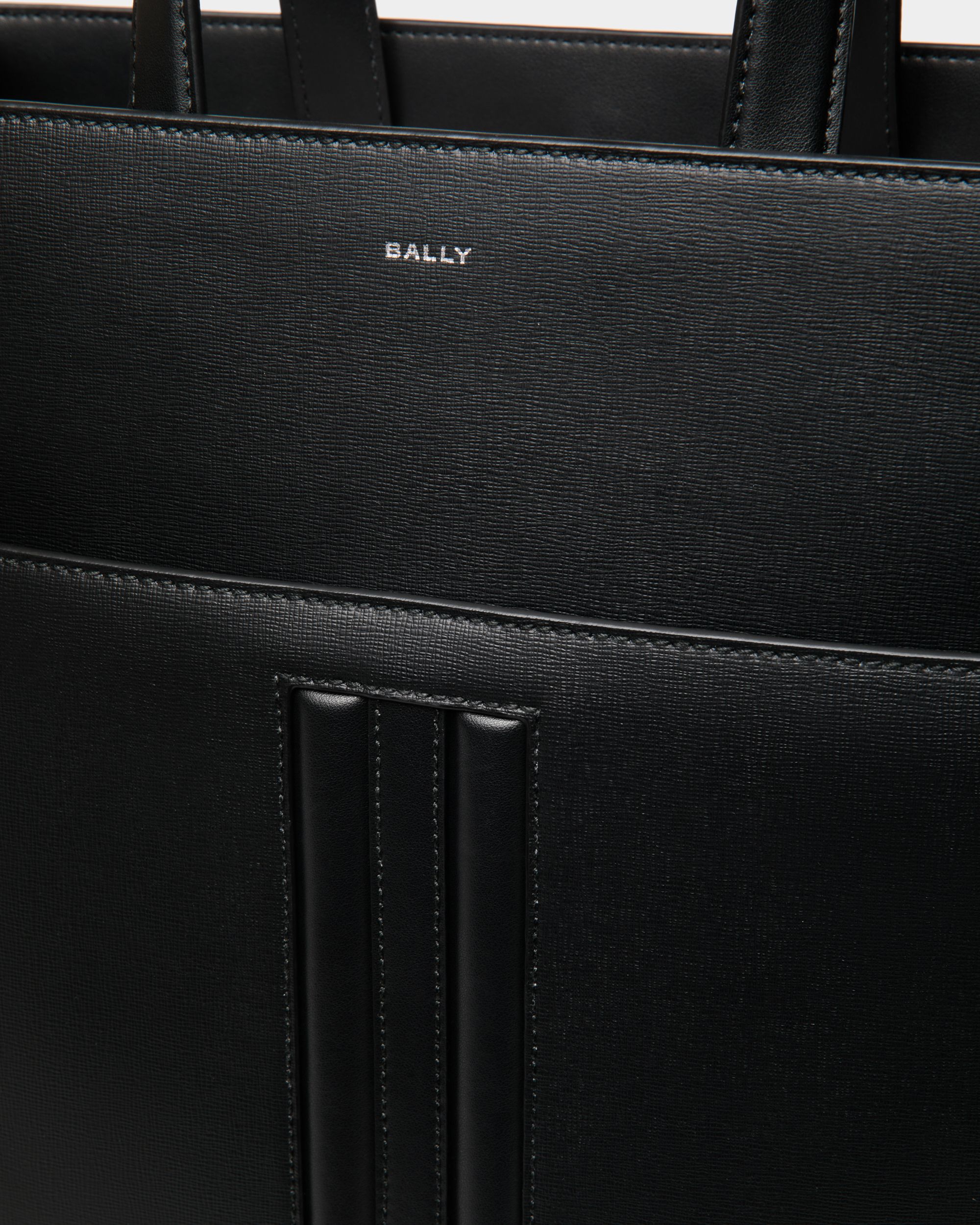Tote Bag Mythos In Pelle Riciclata Nera - Uomo - Bally - 05