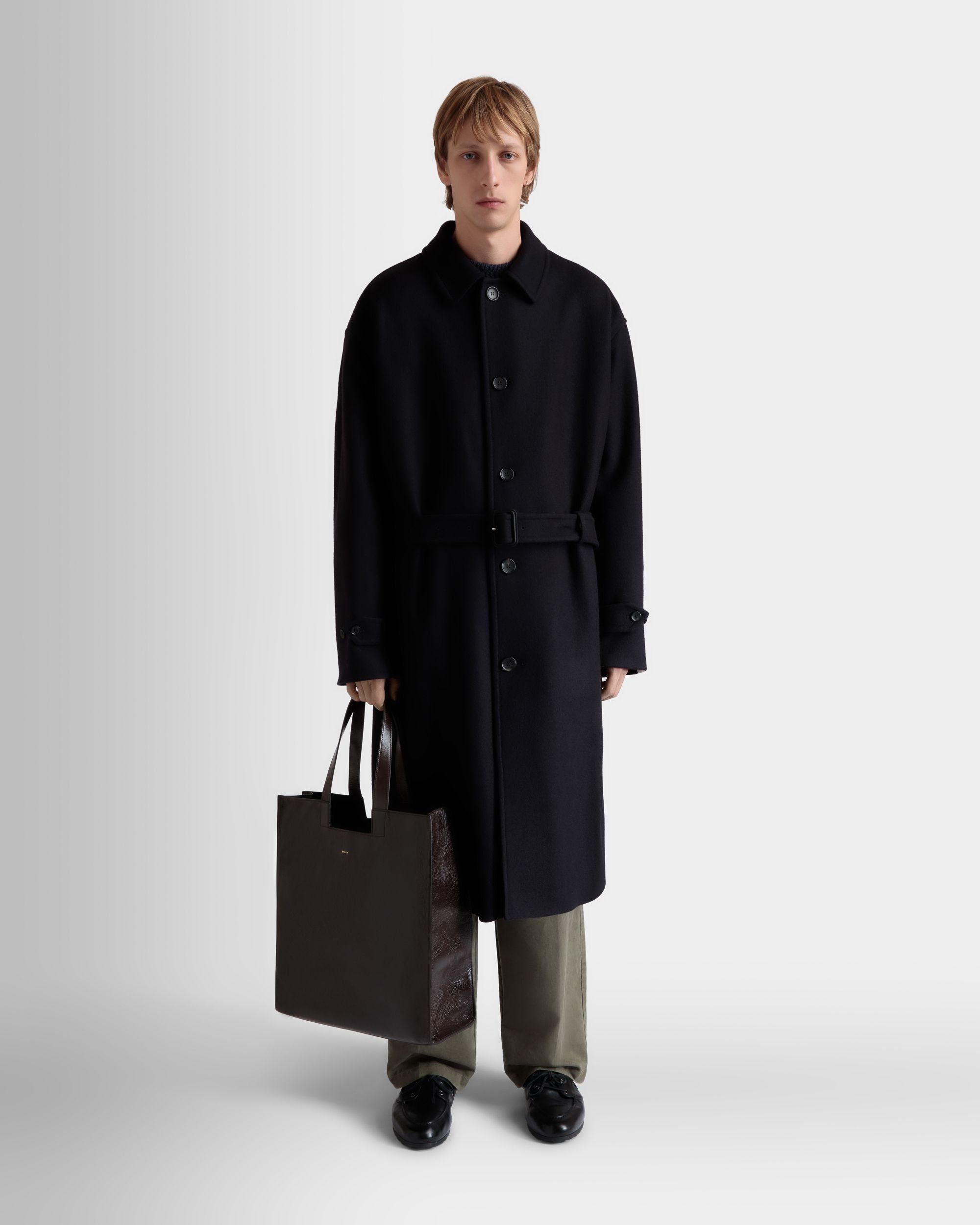 Easy Bally Tote in Ebano Leather - Men's - Bally - 02