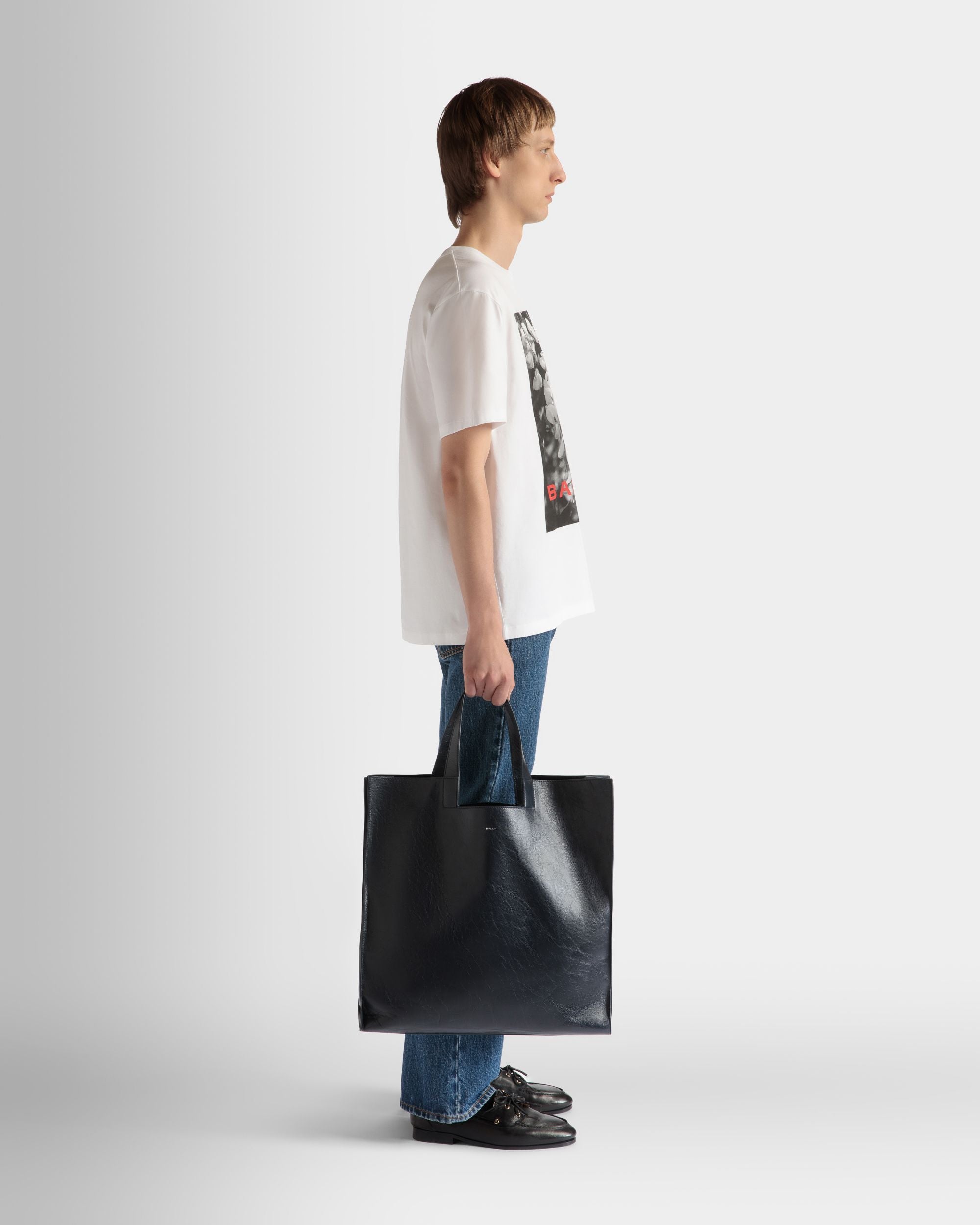 Easy Bally Tote in Black Leather - Men's - Bally - 02