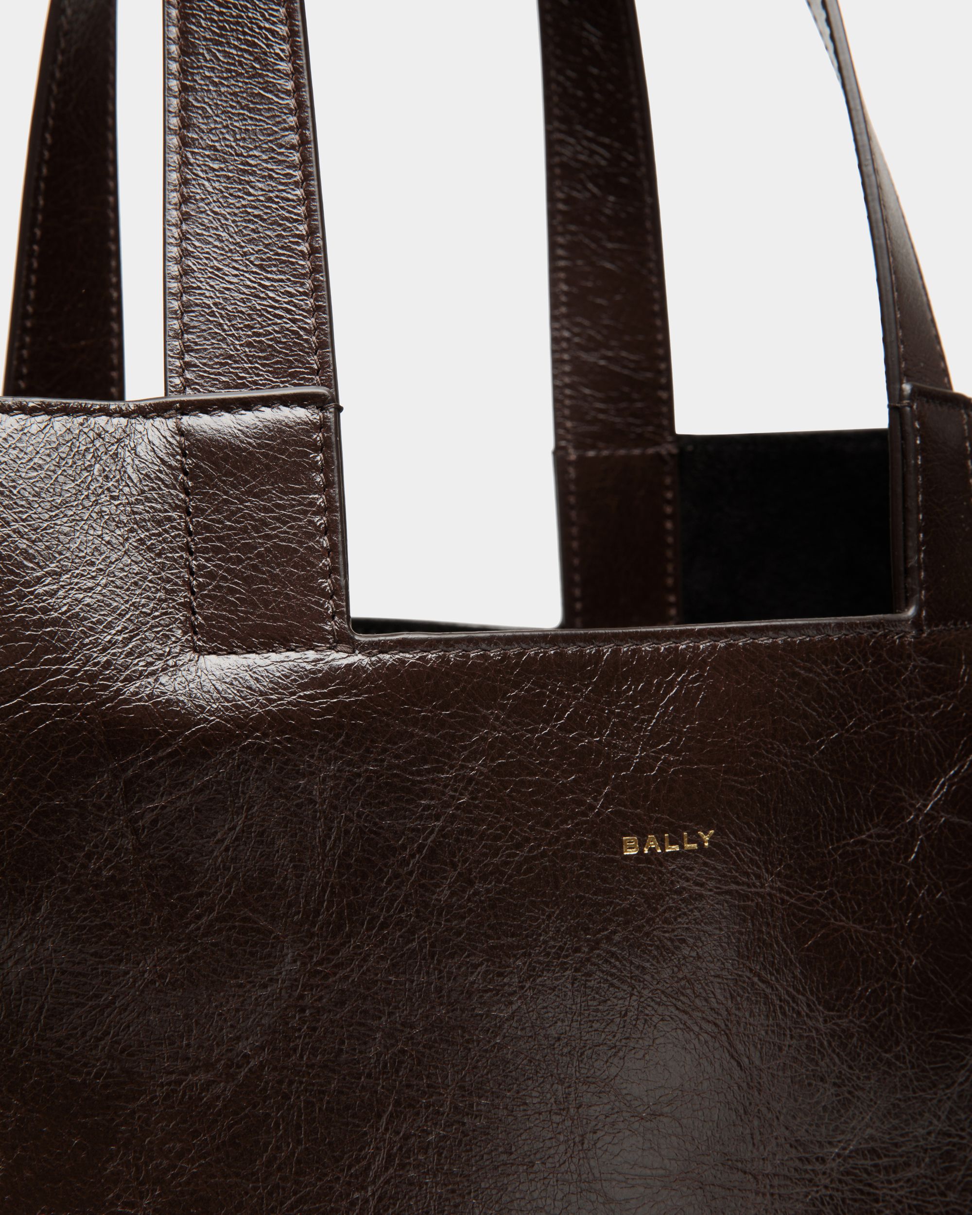 Easy Bally Tote Bag in Ebano Leather - Men's - Bally - 04