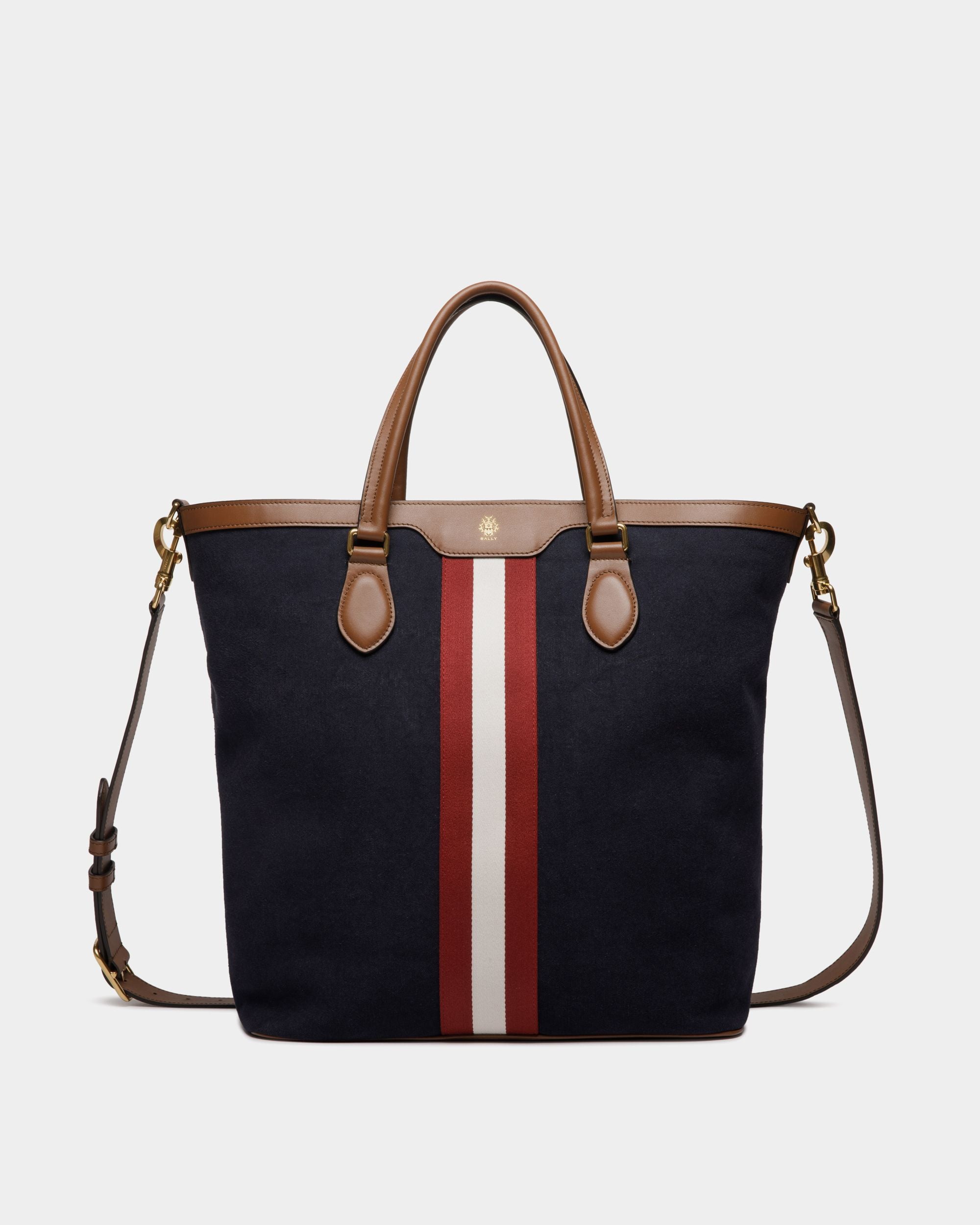 Beckett Tragetasche Aus Baumwollcanvas In Navy Blue - Herren - Bally - 01