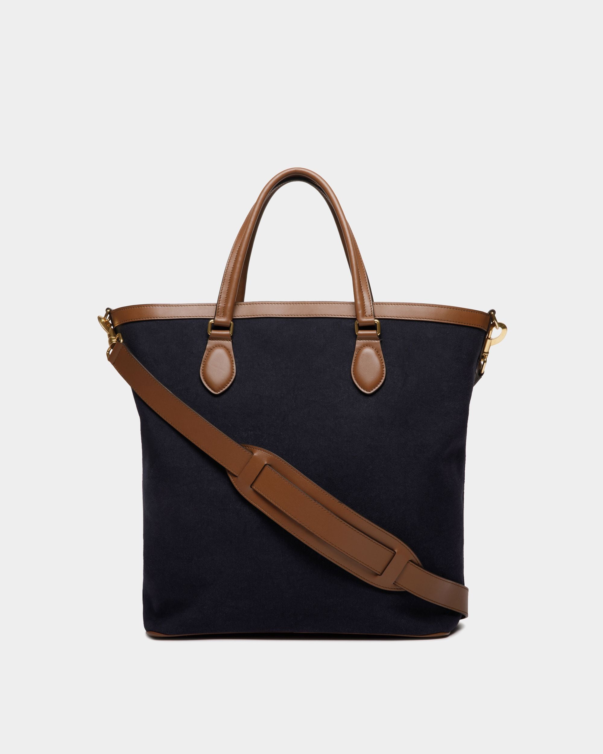Beckett Tragetasche Aus Baumwollcanvas In Navy Blue - Herren - Bally - 03