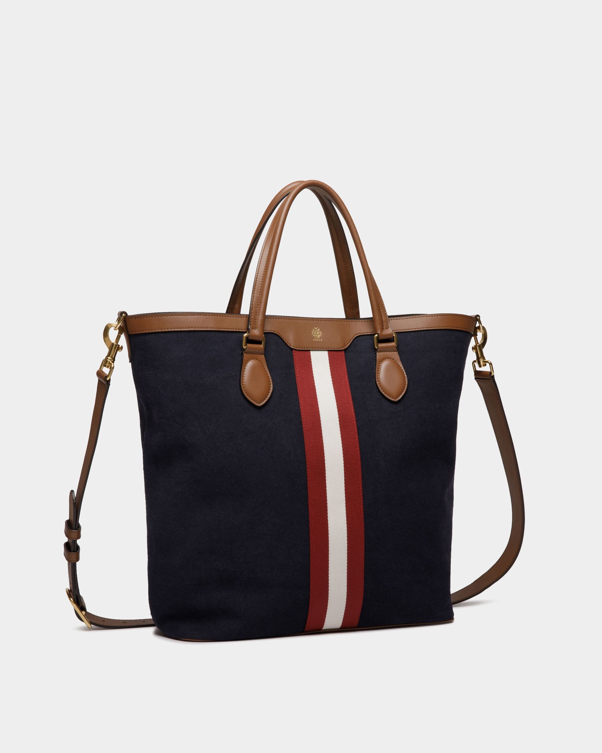 Beckett Tragetasche Aus Baumwollcanvas In Navy Blue - Herren - Bally - 04