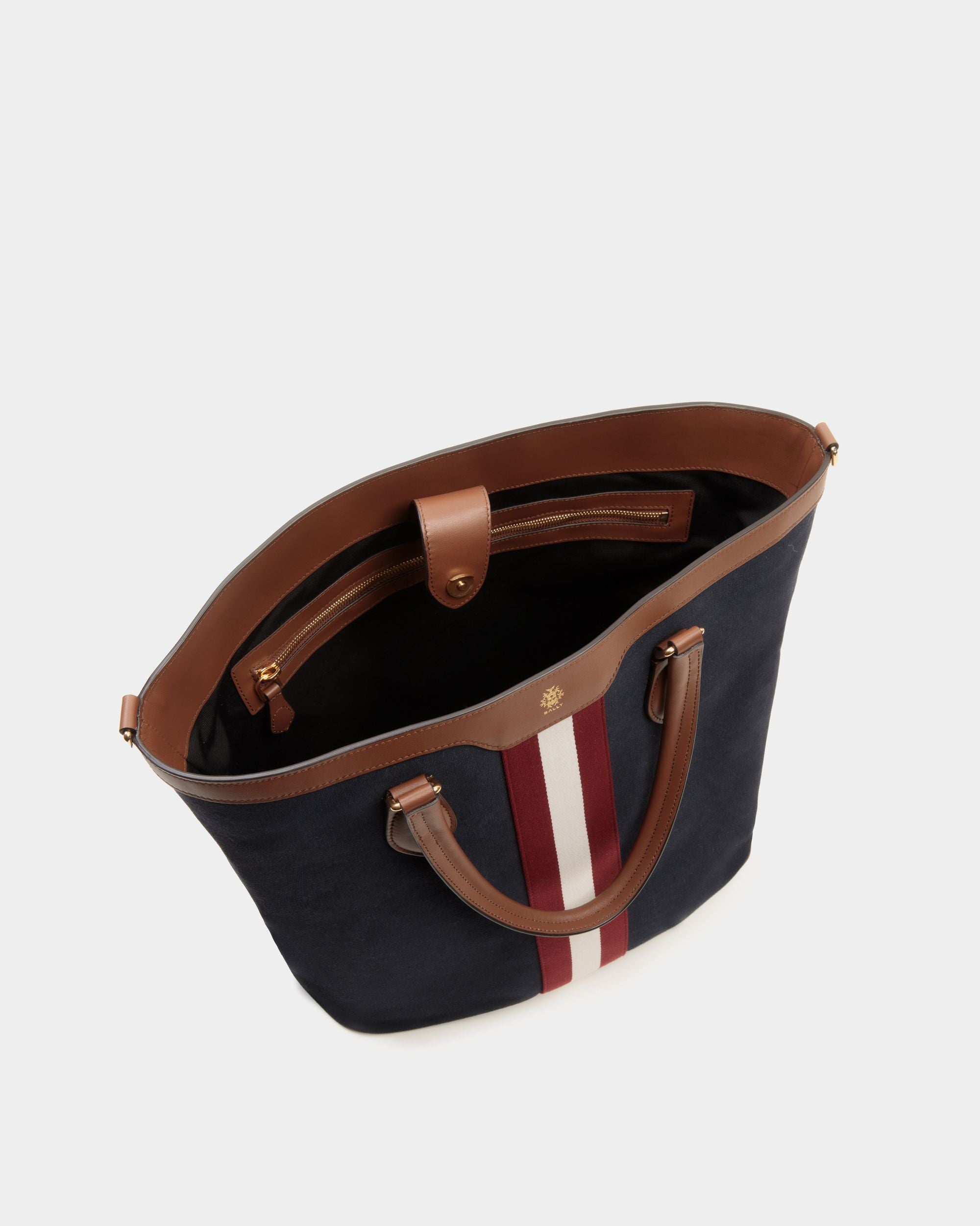 Beckett Tragetasche Aus Baumwollcanvas In Navy Blue - Herren - Bally - 05