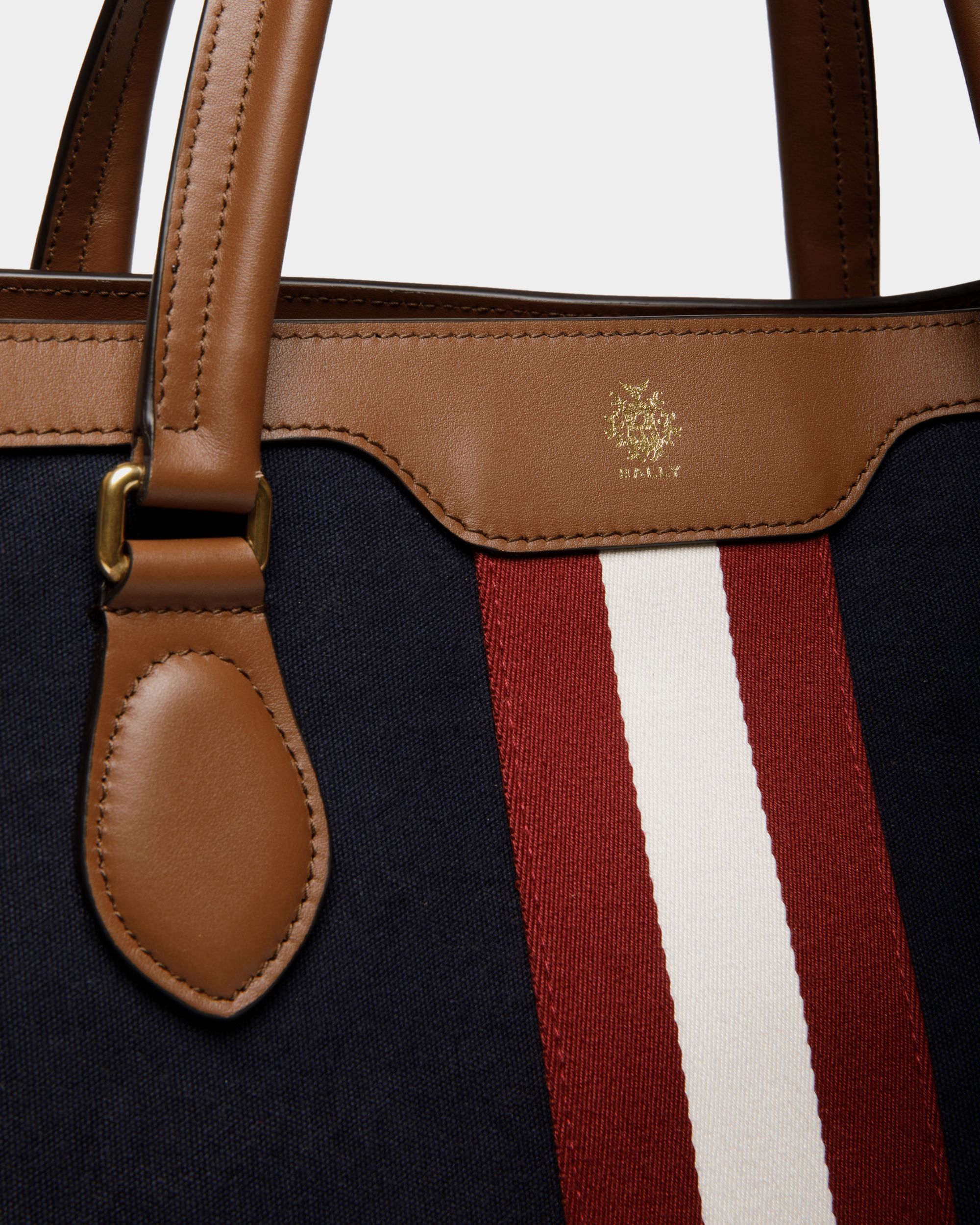 Tote Bag Beckett In Tela Di Cotone Navy Blue - Uomo - Bally - 06