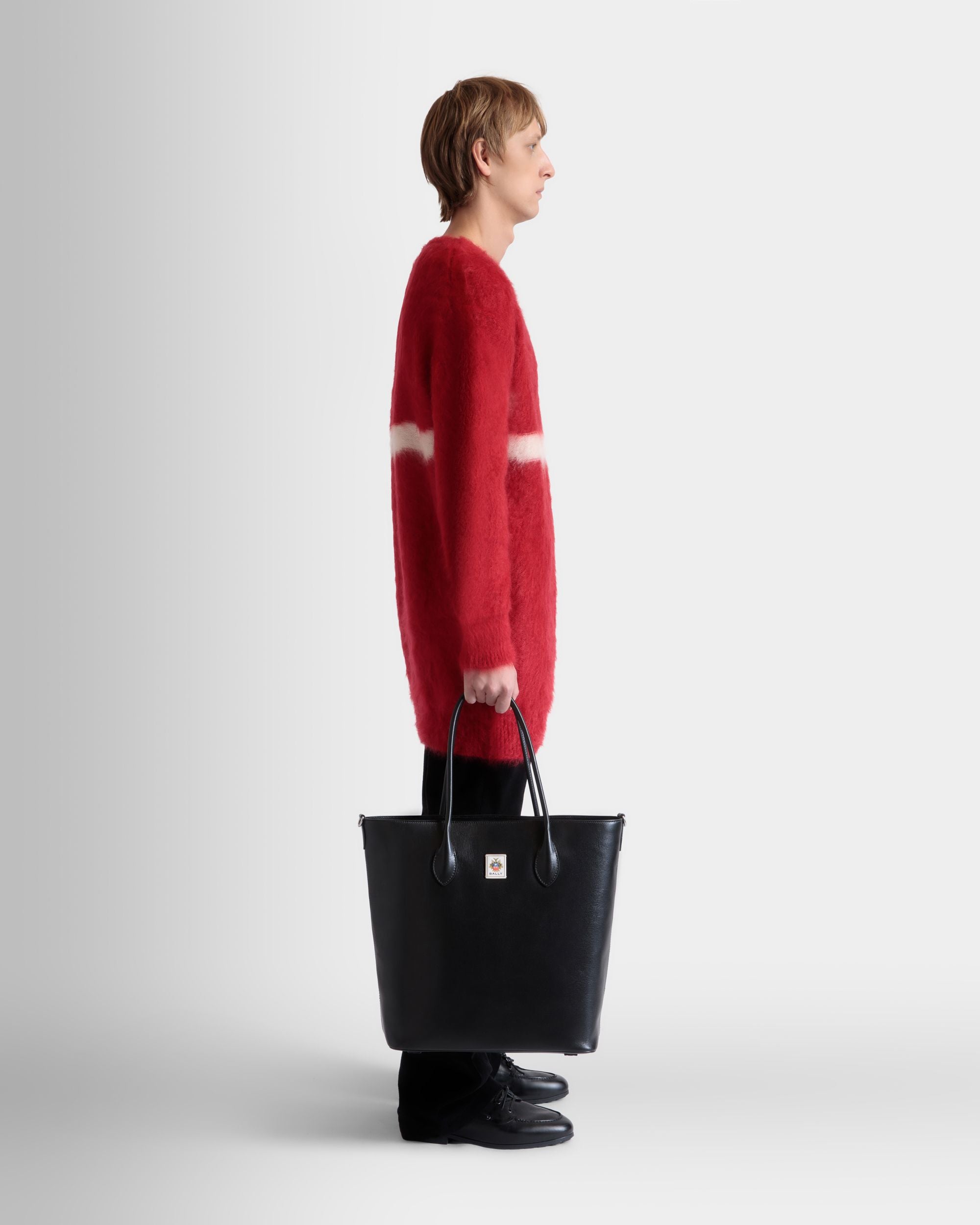 Easy Bally Tote In Black Leather - Men's - Bally - 02
