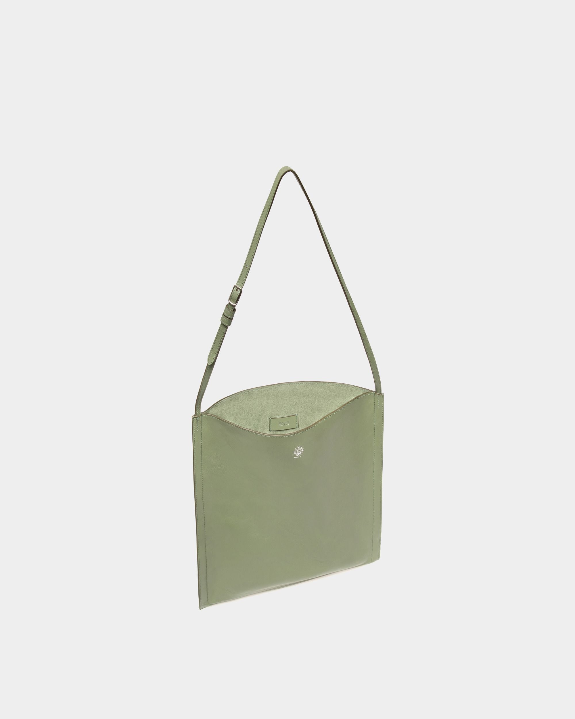 Beckett Tragetasche Aus Leder In Olive Green - Homme - Bally - 05