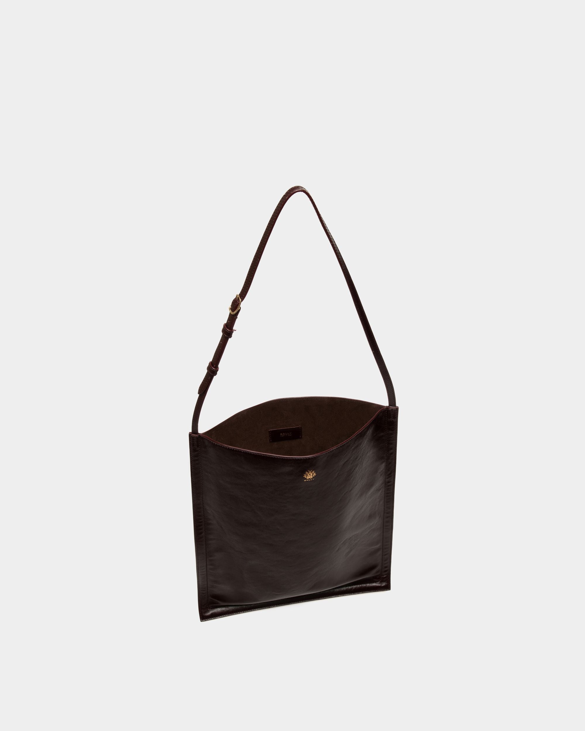 Tote Bag Beckett In Pelle Bordeaux Scuro - Uomo - Bally - 05