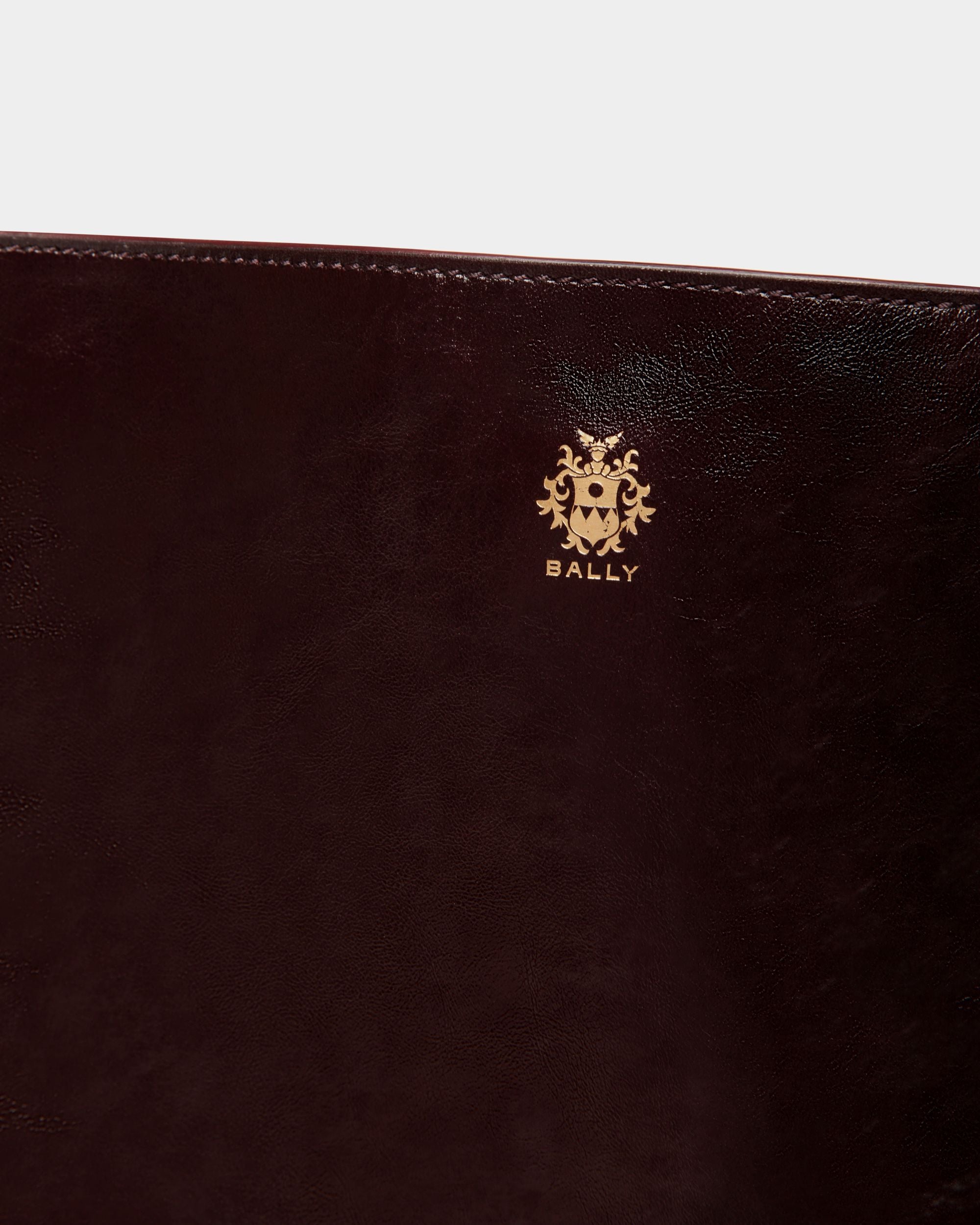 Tote Bag Beckett In Pelle Bordeaux Scuro - Uomo - Bally - 06