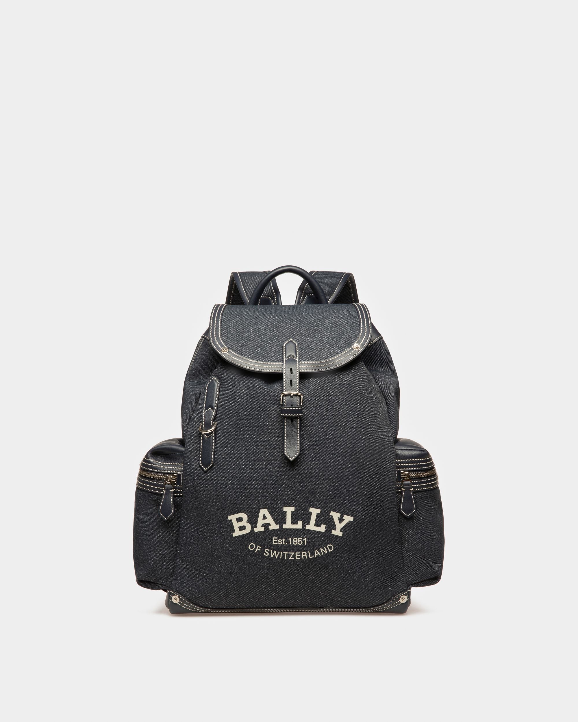 Cliford Small Rucksack Aus Marineblauem Nylonmischgewebe - Herren - Bally - 01