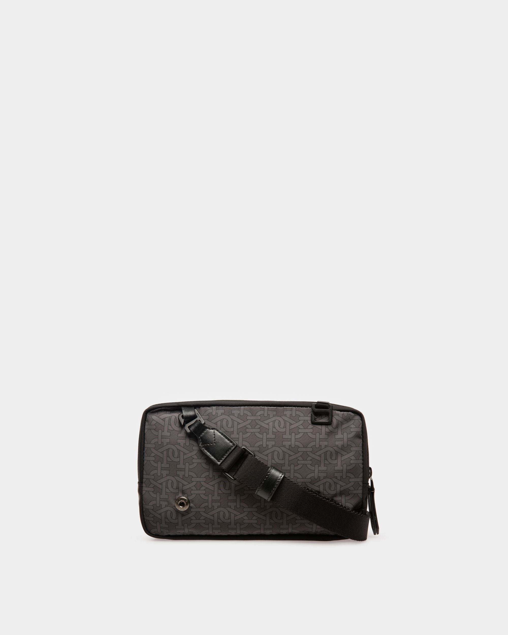 Sac À Dos Plat Bally Escape En Nylon Et Tissu Noir Et Marron - Homme - Bally - 08