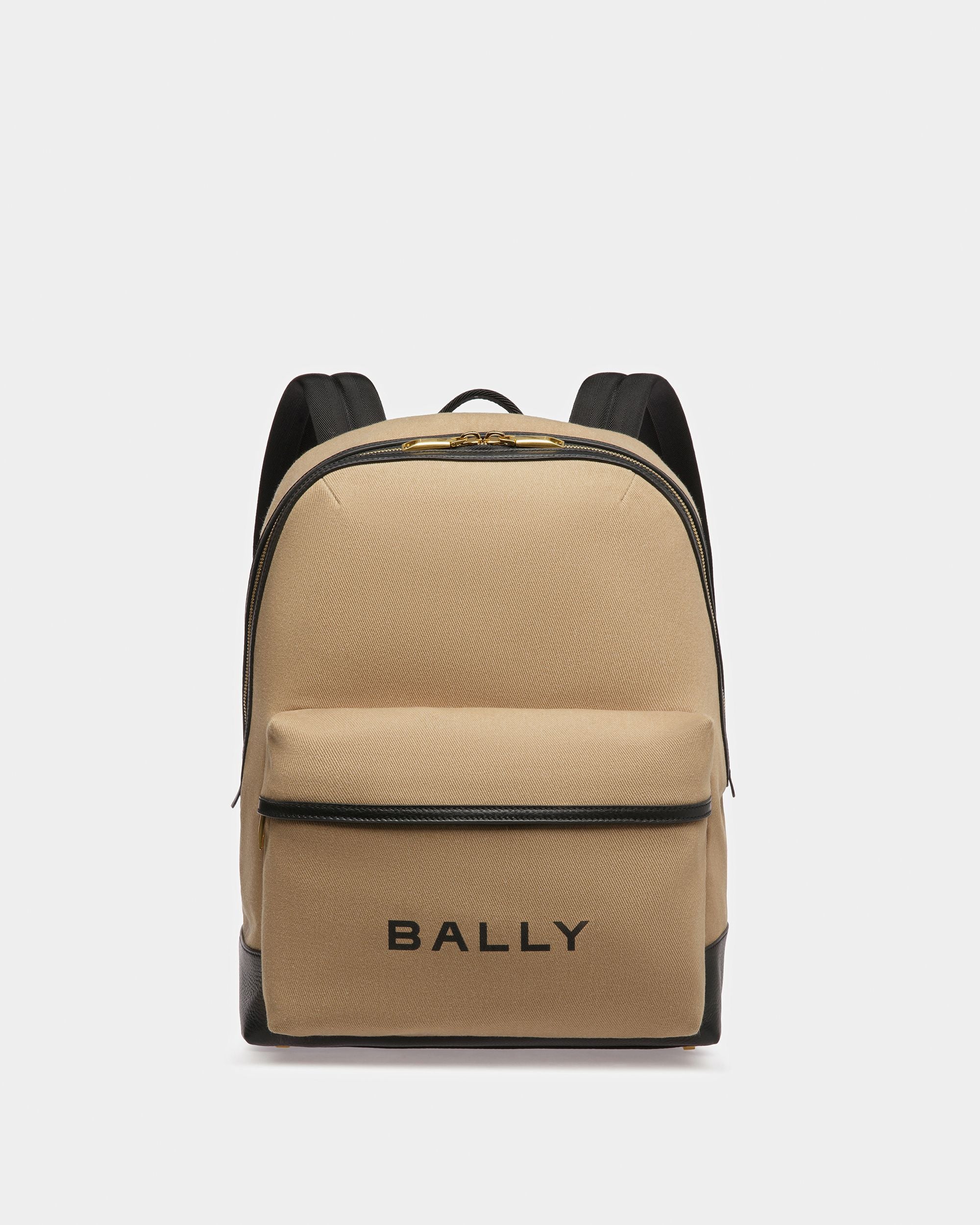 Bar Rucksack Aus Stoff und Leder in Sand und Schwarz - Herren - Bally - 01