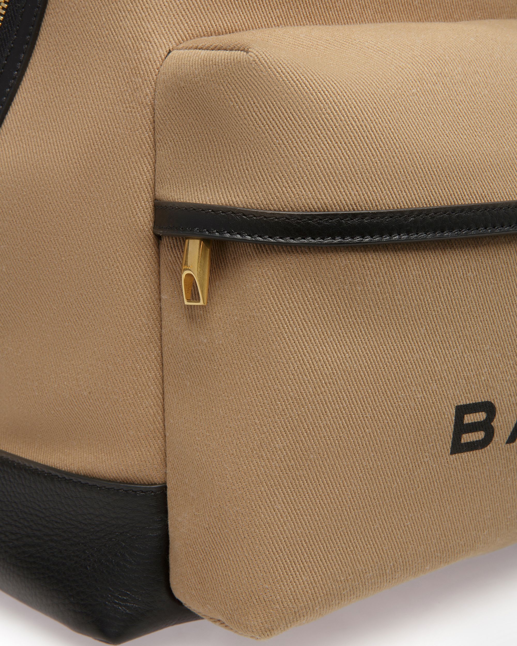 Bar Rucksack Aus Stoff und Leder in Sand und Schwarz - Herren - Bally - 06