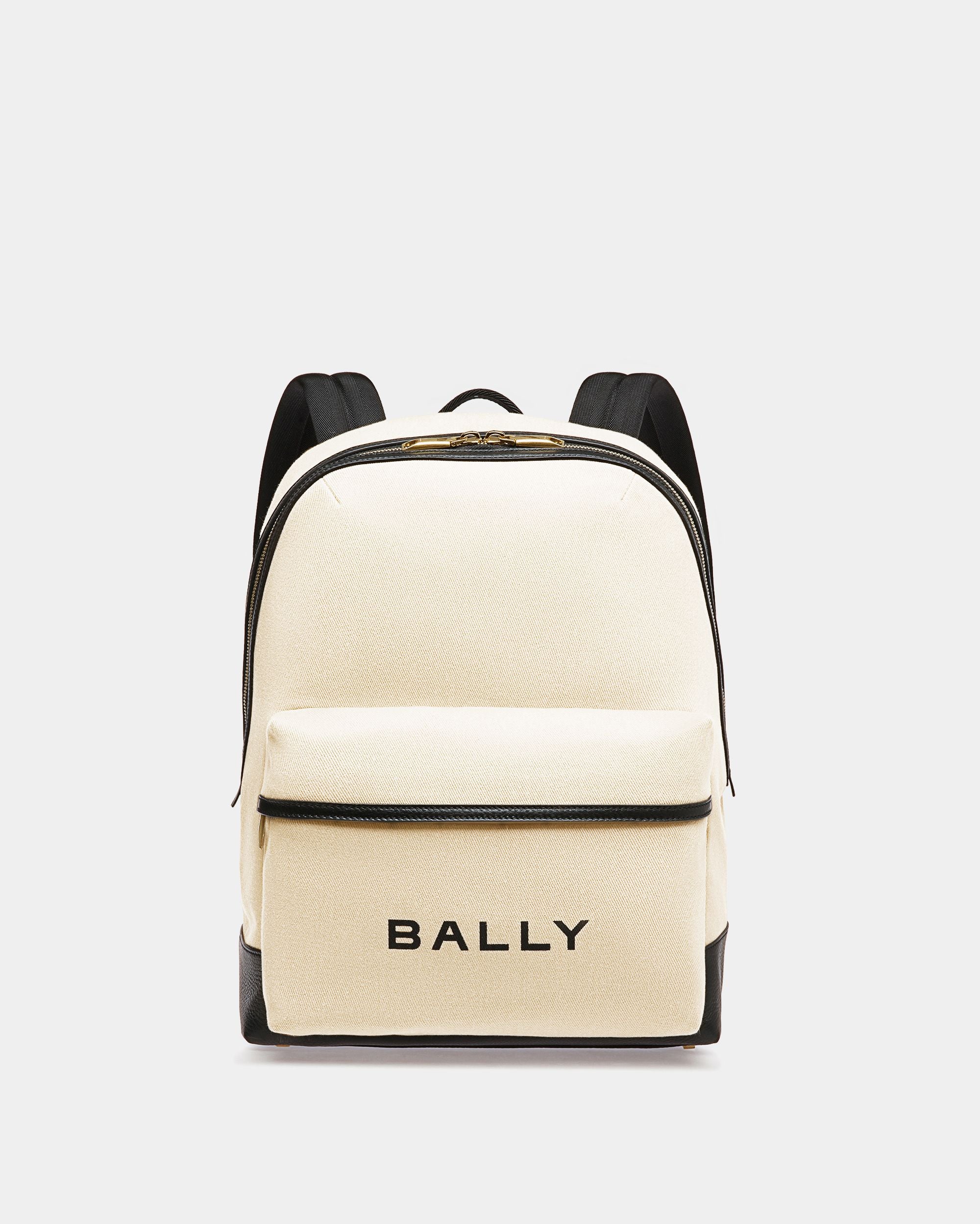Sac À Dos Bar En Tissu Naturel Et Noir - Homme - Bally - 01