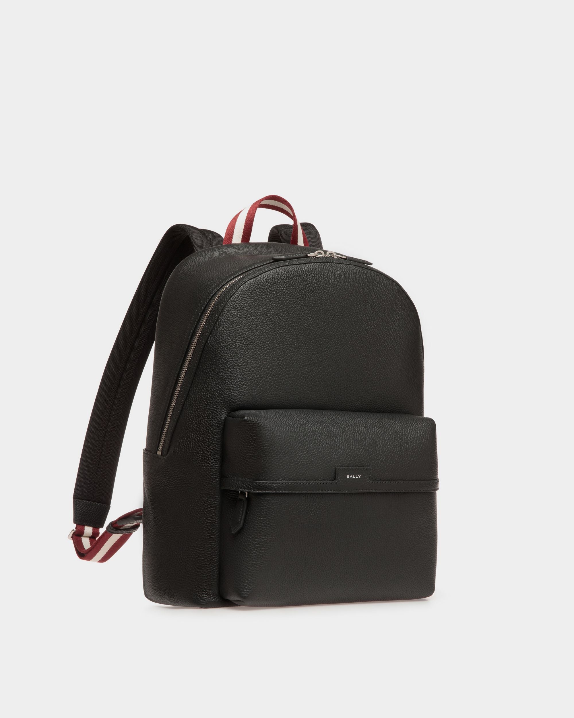 Zaino Code In Pelle Martelllata Nera - Uomo - Bally - 04