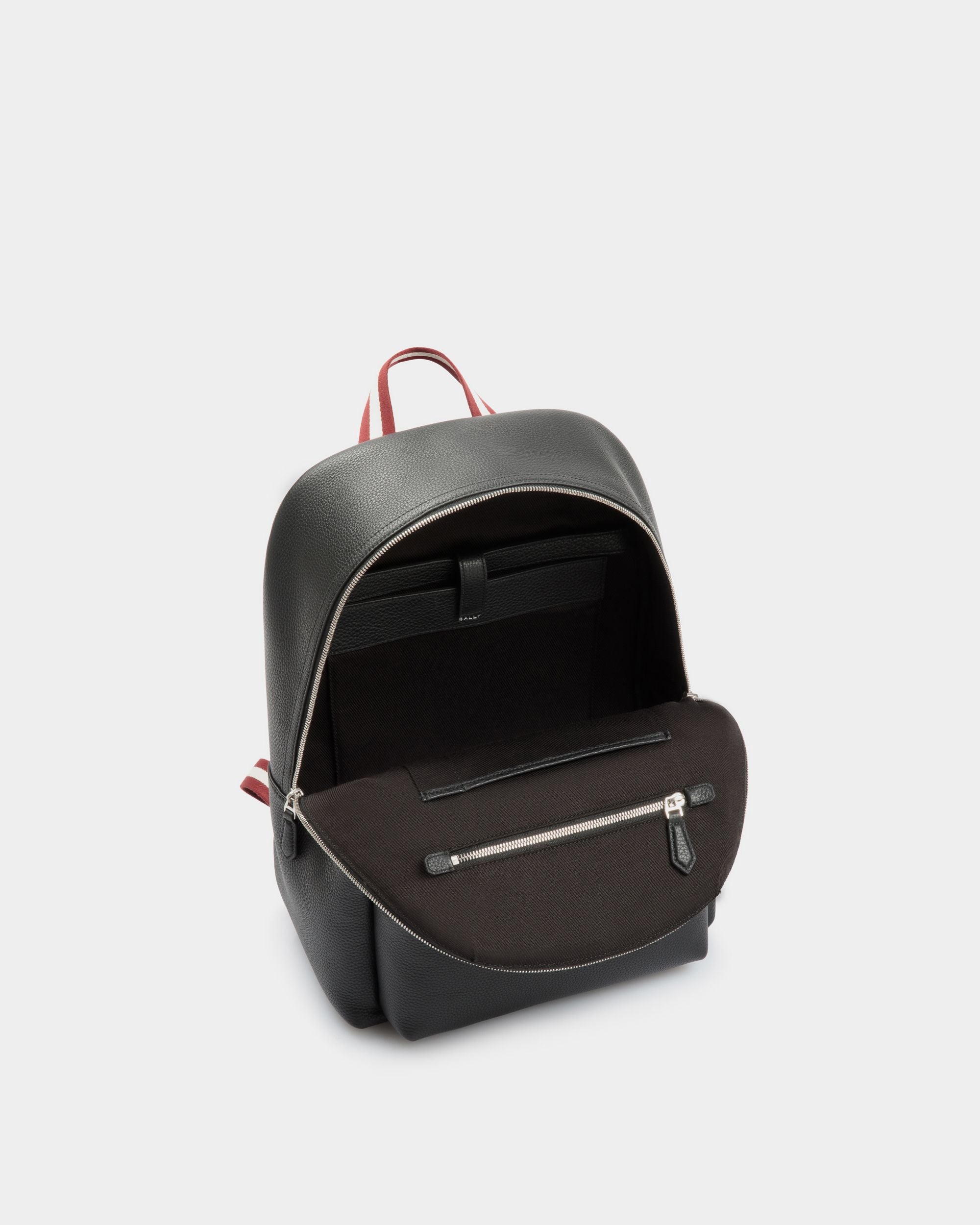 Zaino Code In Pelle Martelllata Nera - Uomo - Bally - 05