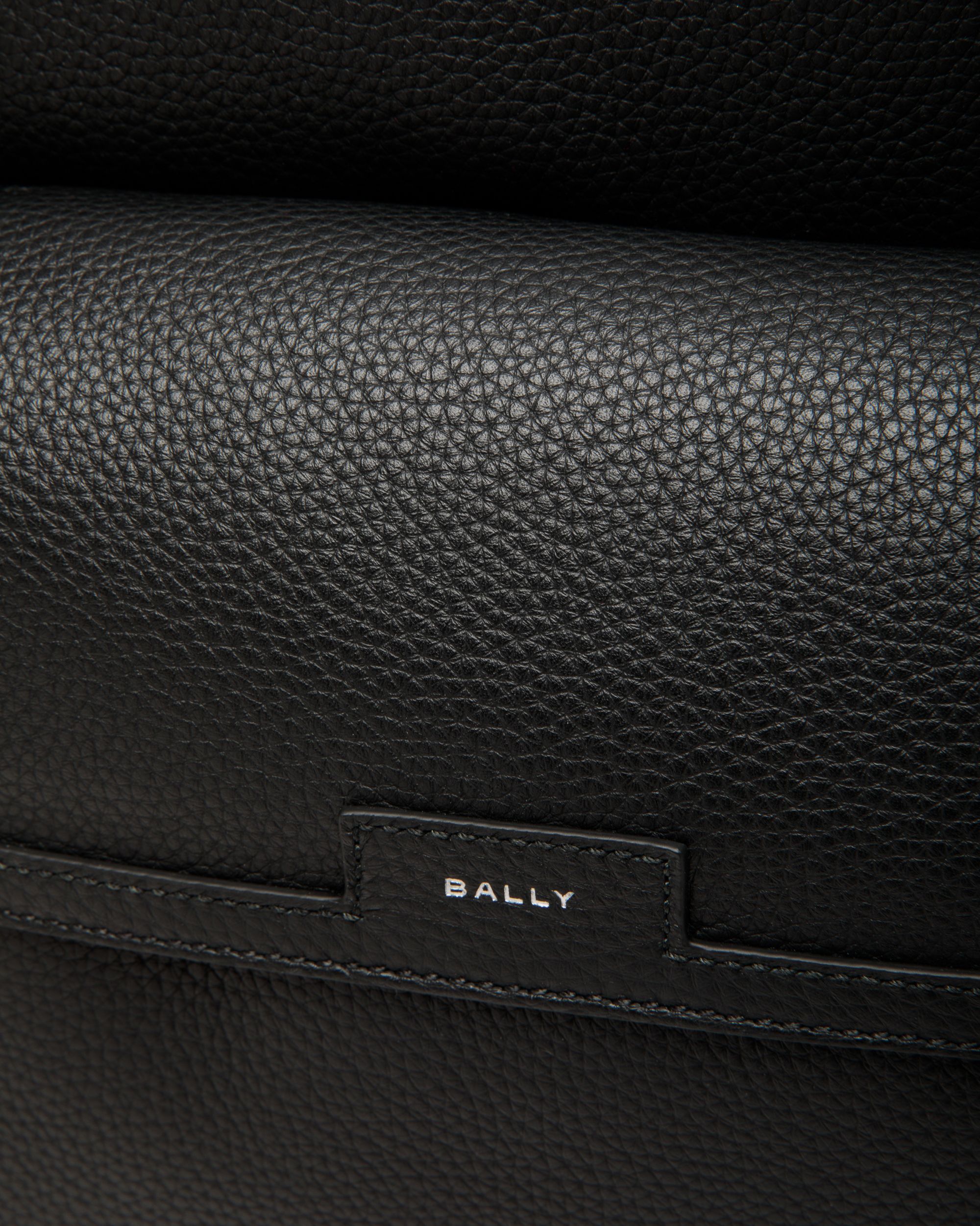 Zaino Code In Pelle Martelllata Nera - Uomo - Bally - 06