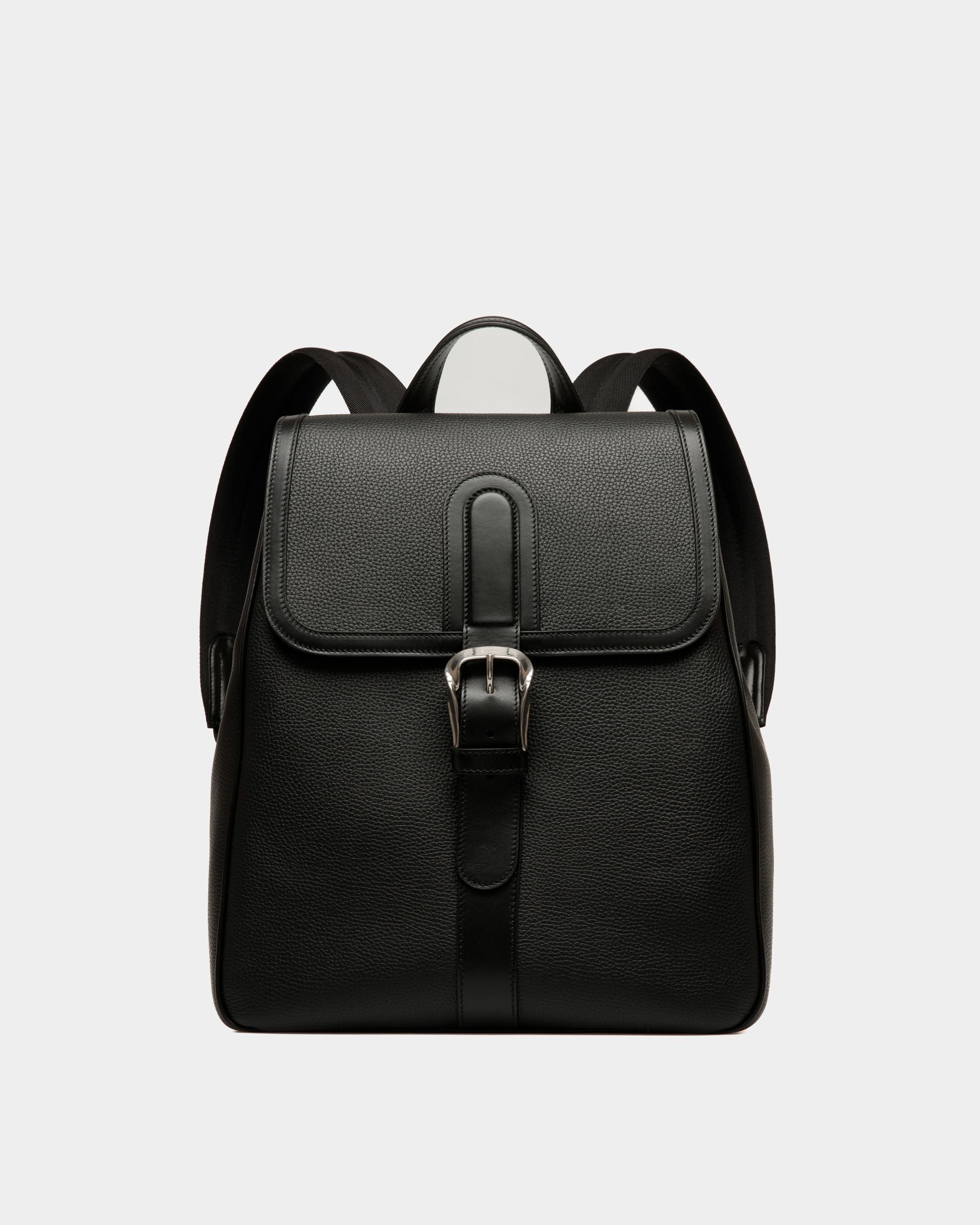 Spin Rucksack Aus Genarbtem Leder In Schwarz - Herren - Bally - 01