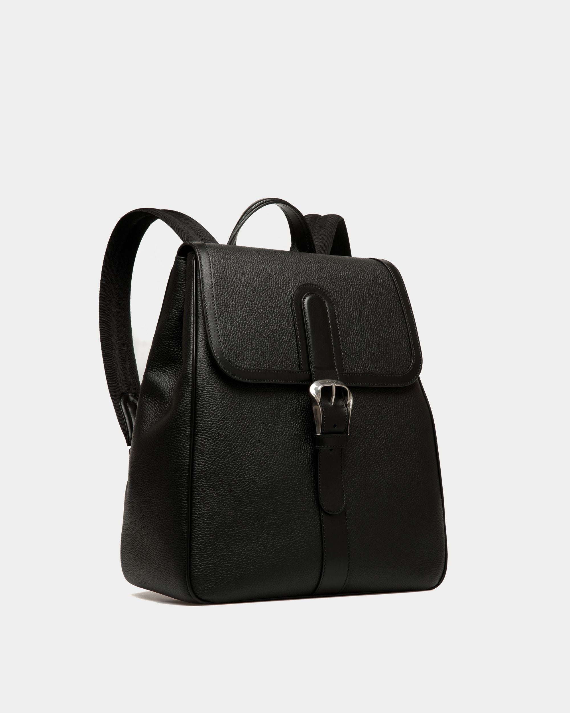 Spin Rucksack Aus Genarbtem Leder In Schwarz - Herren - Bally - 04