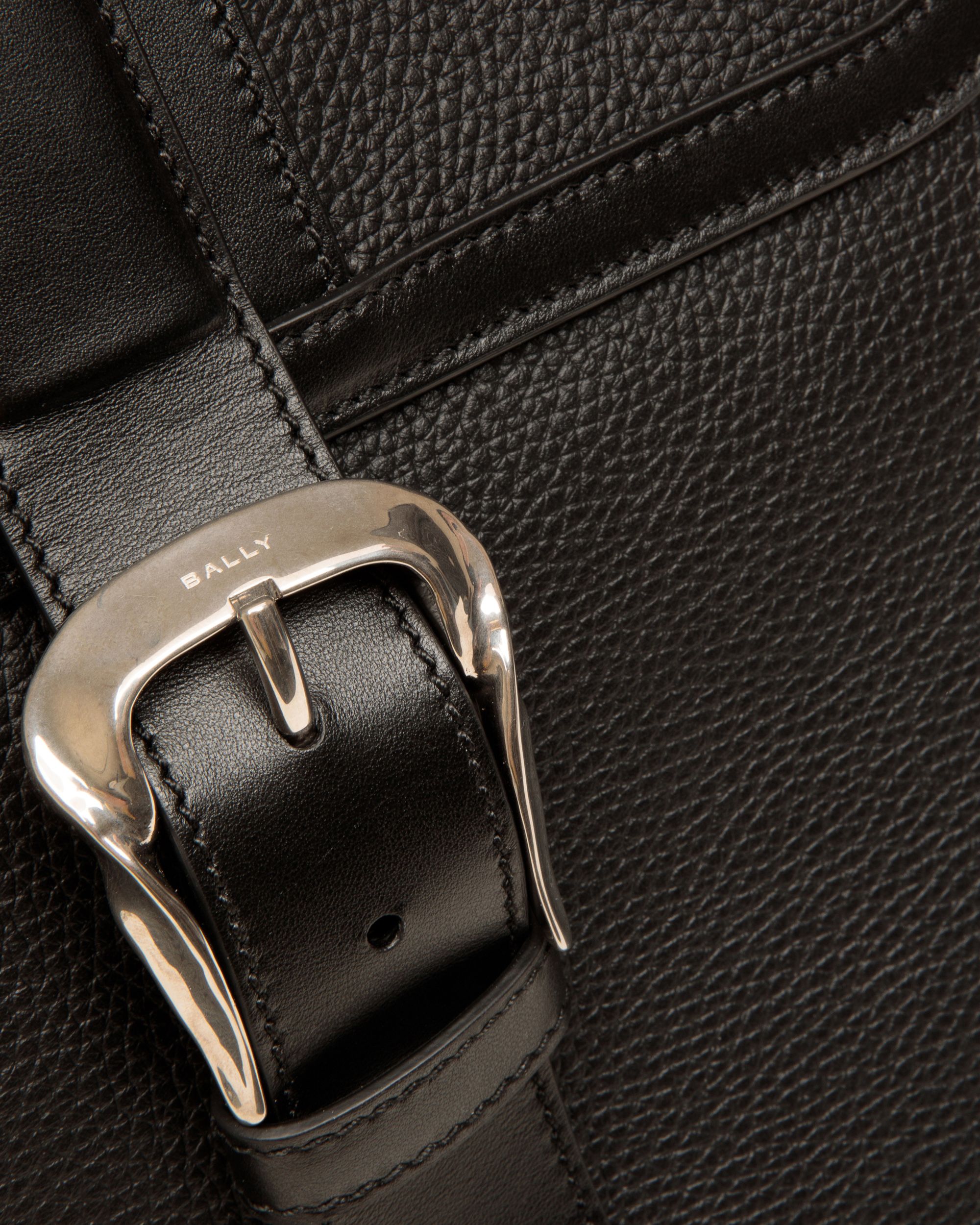 Spin Rucksack Aus Genarbtem Leder In Schwarz - Herren - Bally - 06